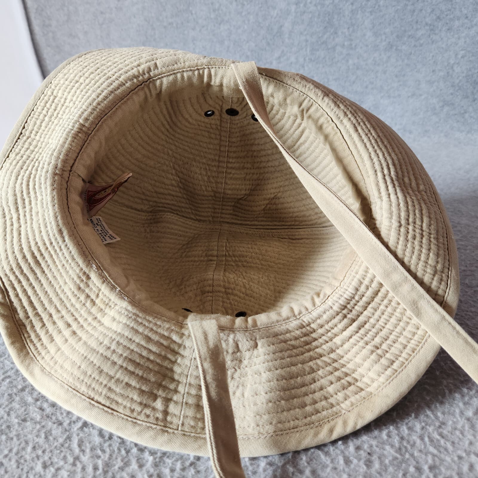 Vintage'80s Banana Republic French Army Bush Hat Water Repellent Side Snap Khaki - Thumbnail 11