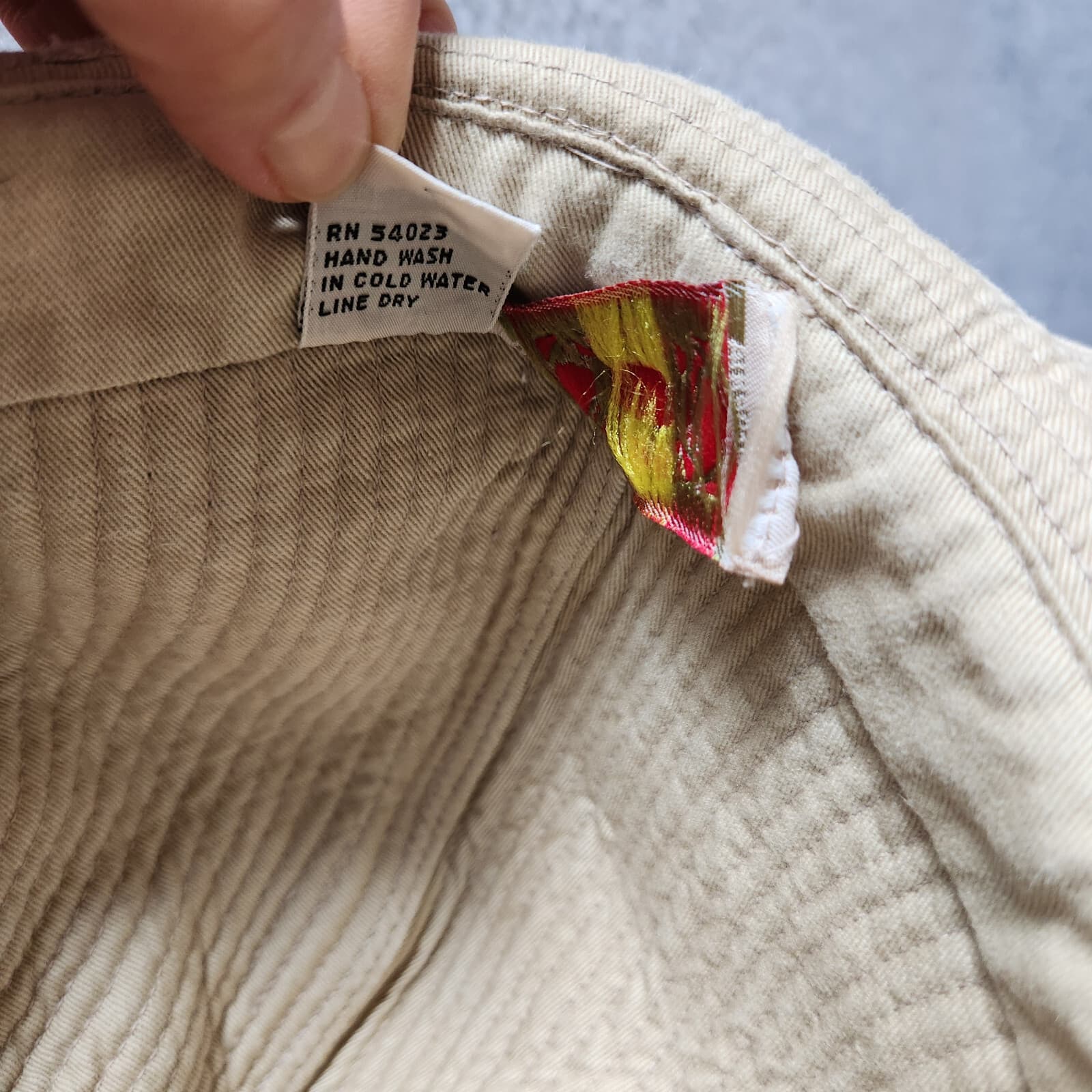 Vintage'80s Banana Republic French Army Bush Hat Water Repellent Side Snap Khaki - Thumbnail 13