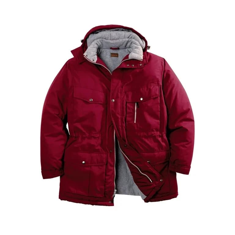 NWT Boulder Creek $208 Fleece Lined Removable Hood Parka Jacket Red Mens 3XL Big - Thumbnail 4