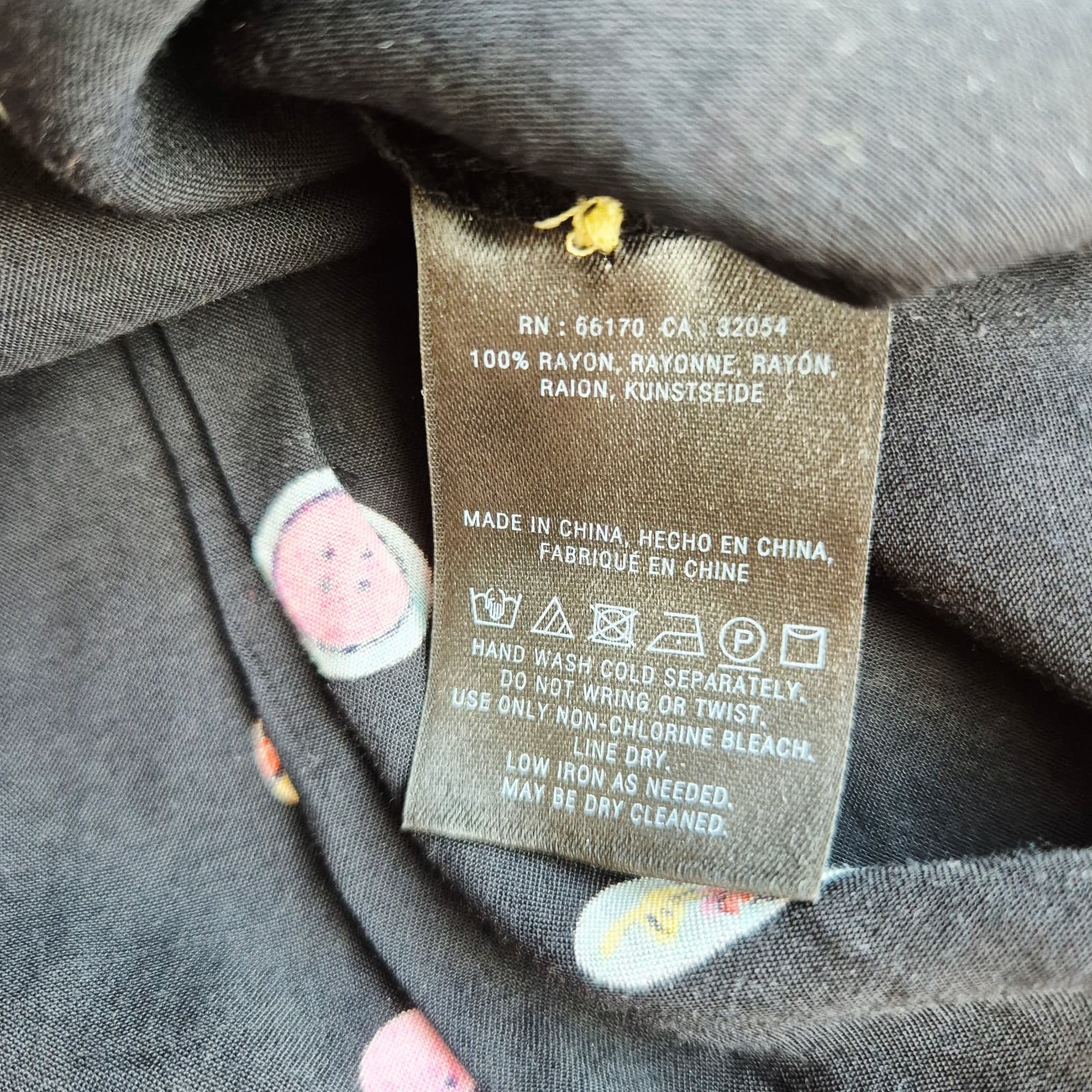 13 of 52 Conversations Anthropologie Button Printed Shirt 3/4 Sleeve Black Sz.0 - Thumbnail 11