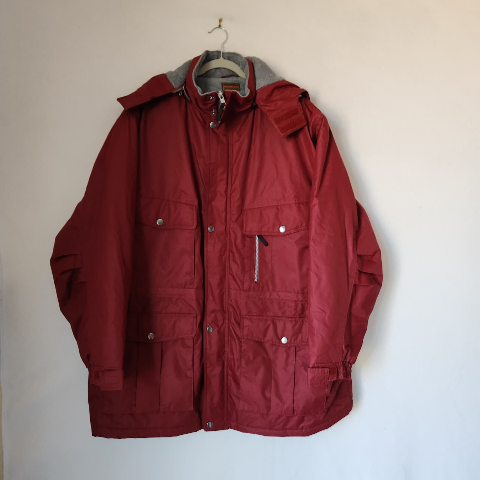 NWT Boulder Creek $208 Fleece Lined Removable Hood Parka Jacket Red Mens 3XL Big - Thumbnail 2