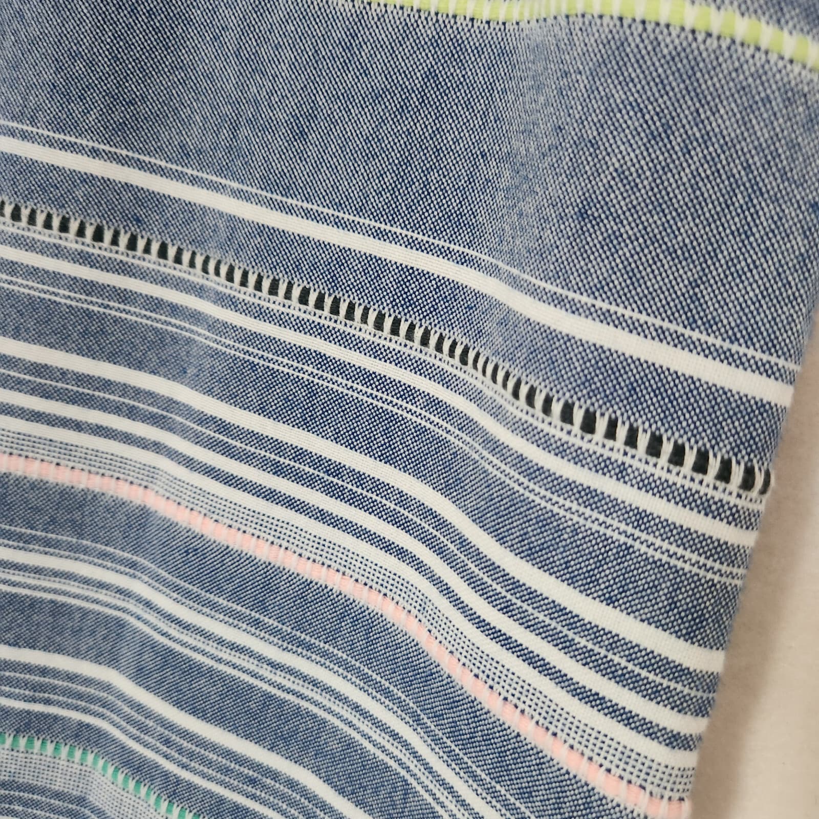 NWT Marine Layer Brea Midi Dress Sleeveless Cotton Blue Multi Strip Sz.S $125 - Thumbnail 4