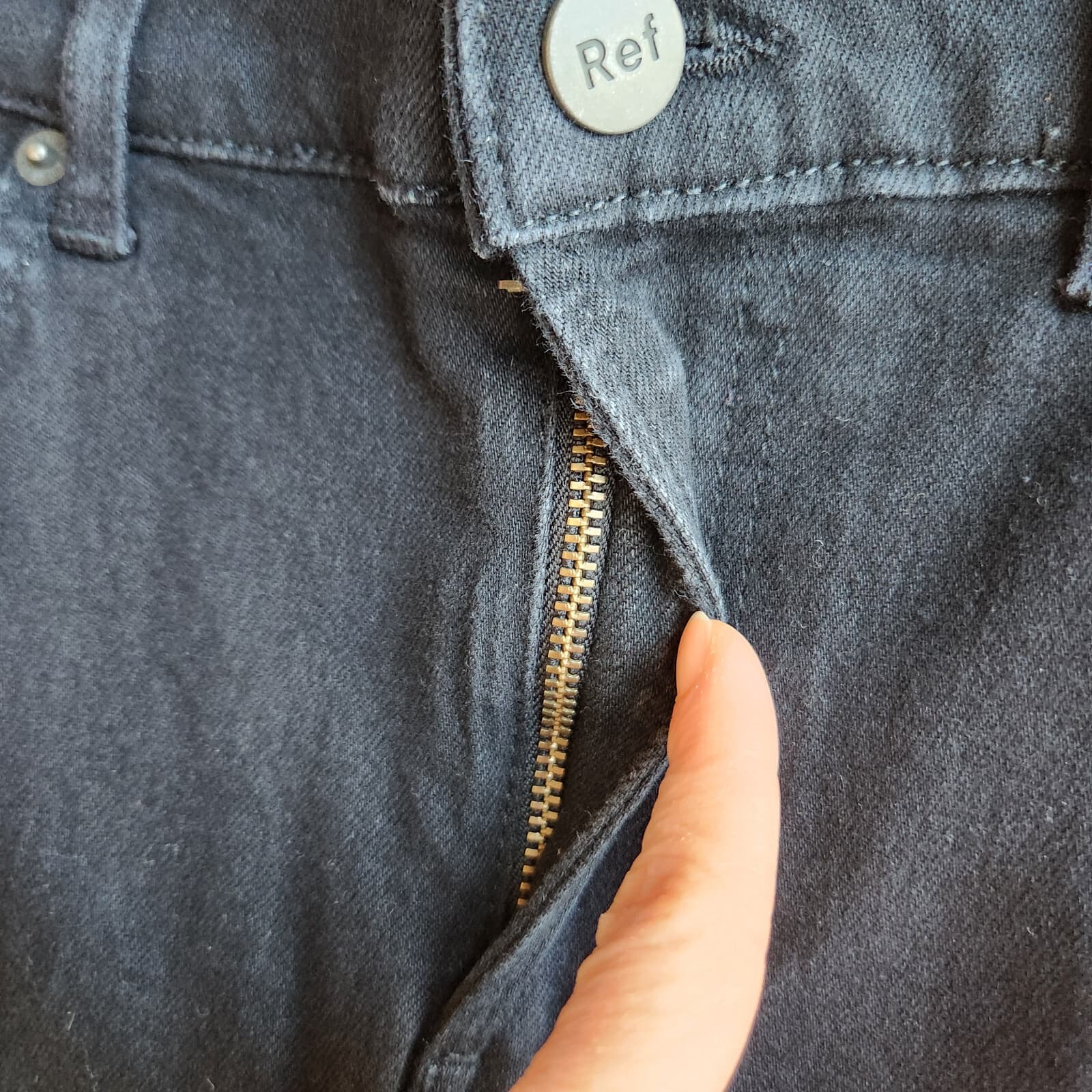 Reformation Skinny Jean High Rise Organic Cotton Blend Zip Stretch Wash Black 29 - Thumbnail 7