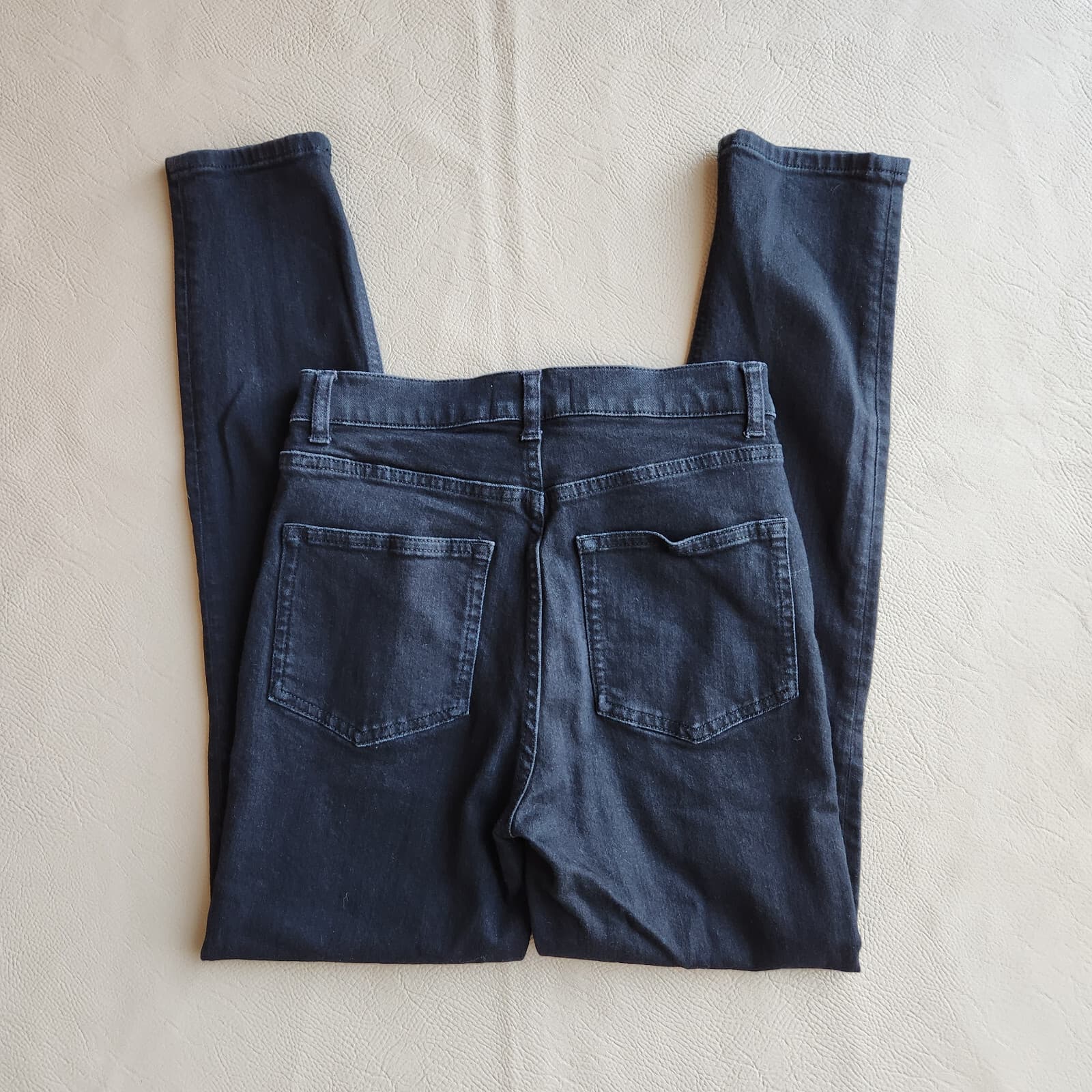 Reformation Skinny Jean High Rise Organic Cotton Blend Zip Stretch Wash Black 29 - Thumbnail 8