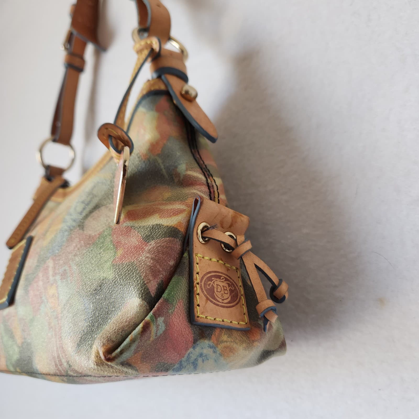 Dooney & Bourke Leather Multicolor Candy Printed Shoulder Bag - Thumbnail 6