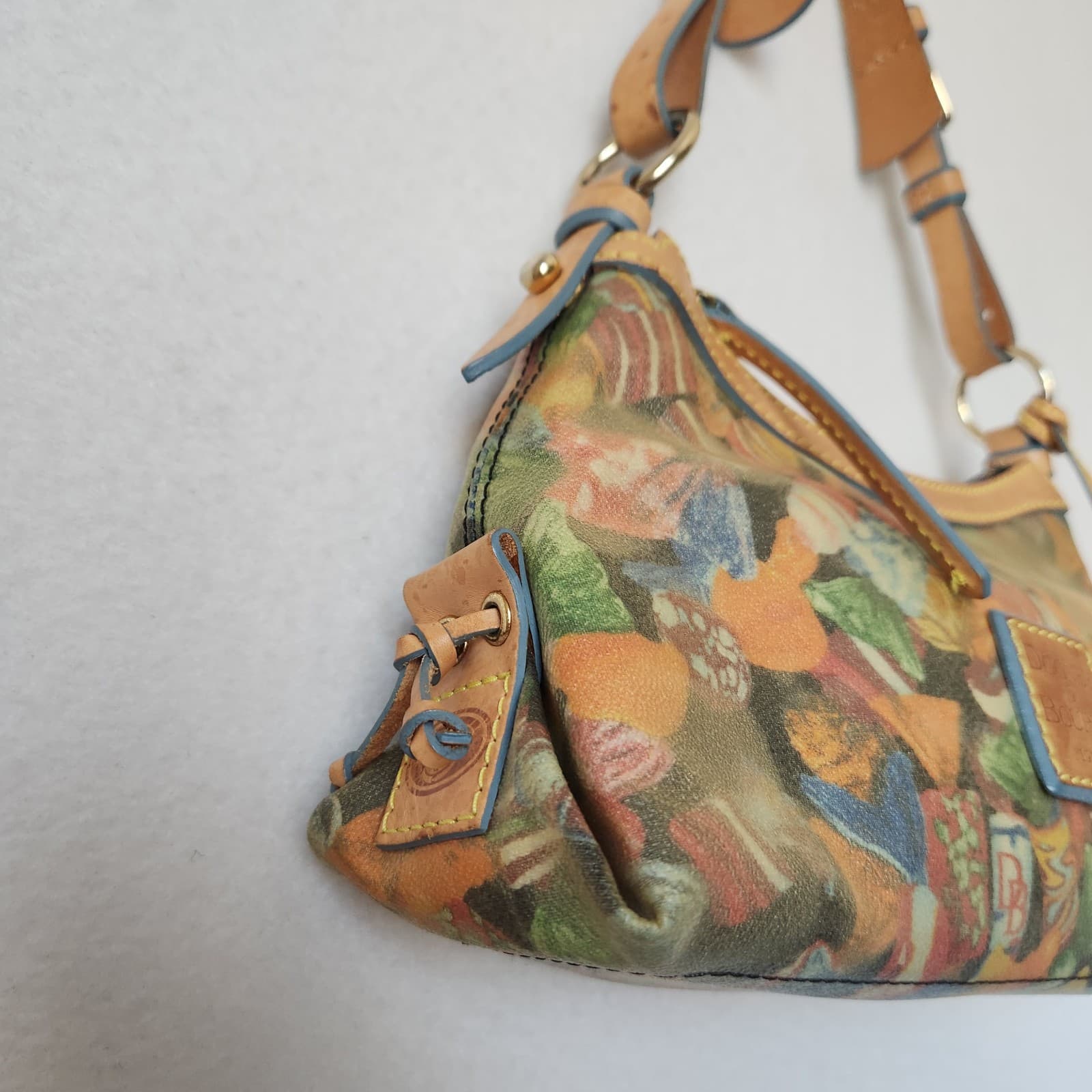 Dooney & Bourke Leather Multicolor Candy Printed Shoulder Bag - Thumbnail 7