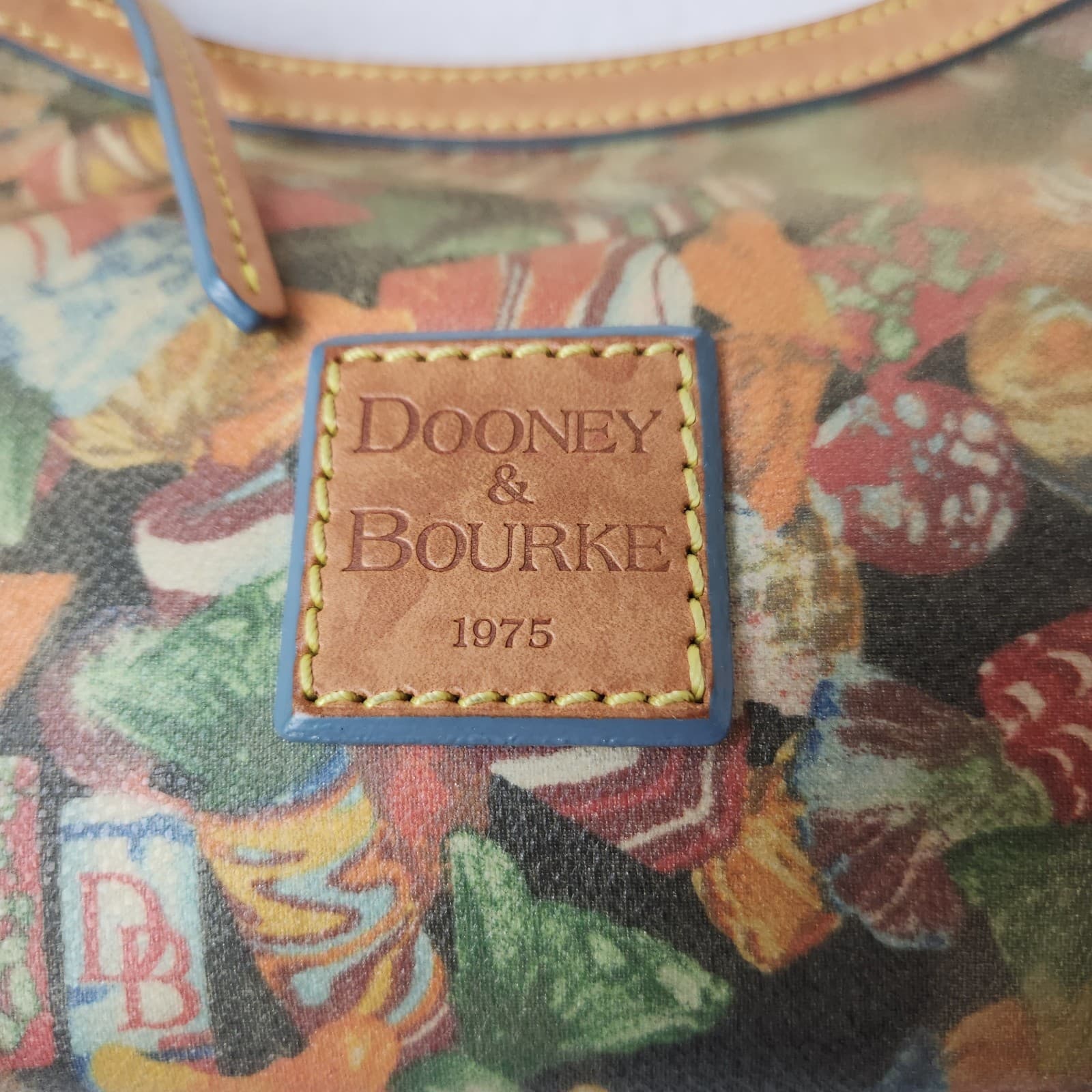 Dooney & Bourke Leather Multicolor Candy Printed Shoulder Bag - Thumbnail 4