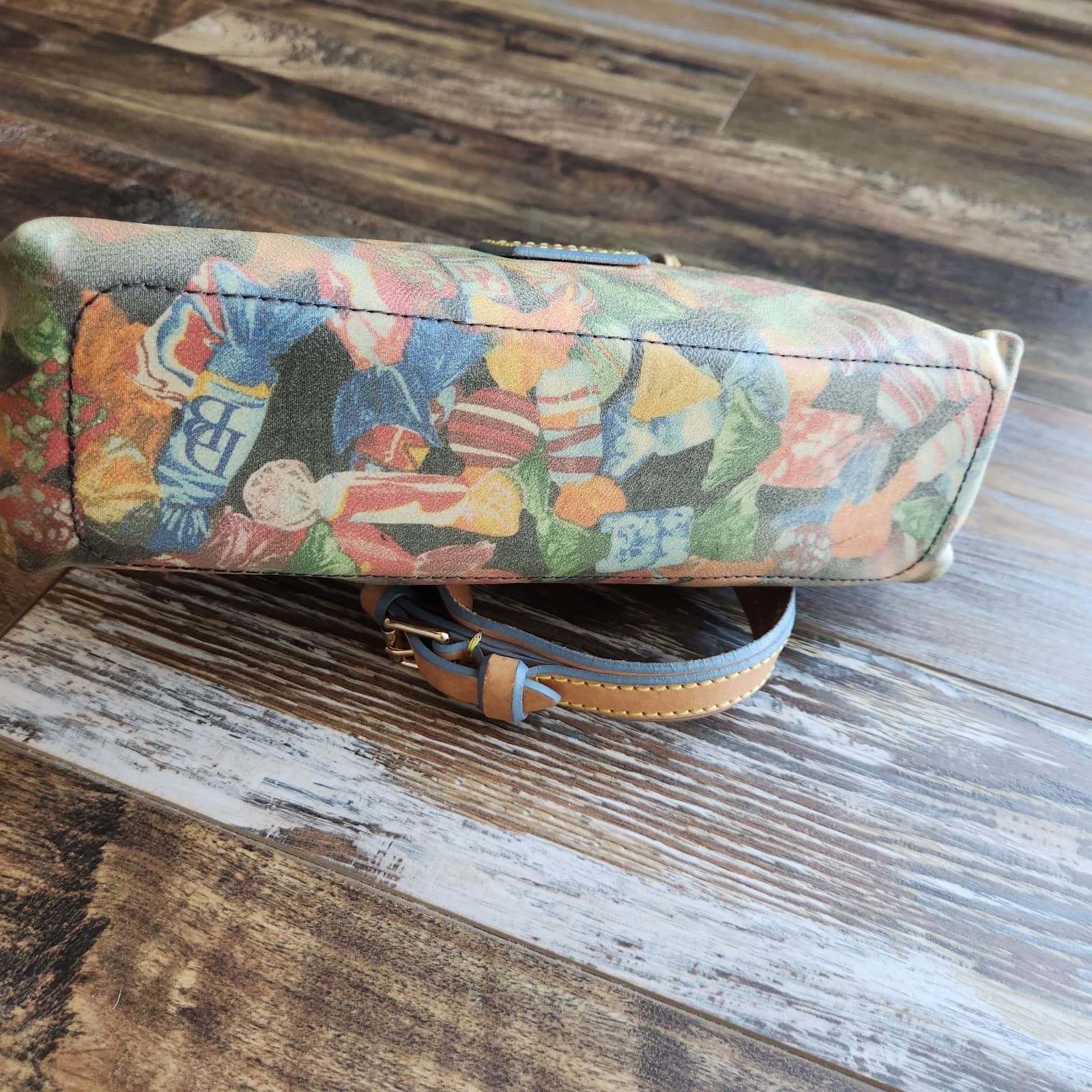 Dooney & Bourke Leather Multicolor Candy Printed Shoulder Bag - Thumbnail 14