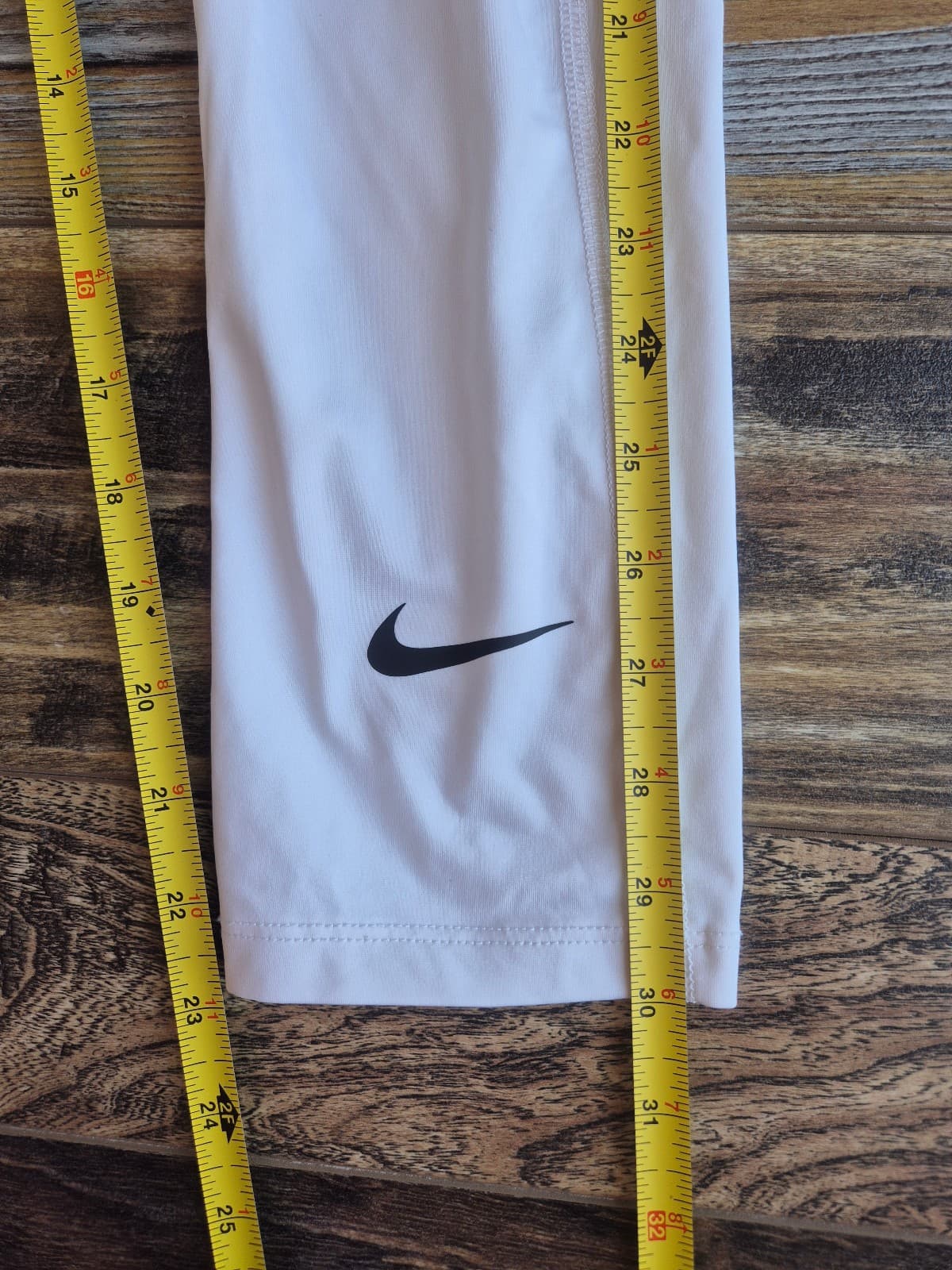 Nike Pro Dri Fit Compression 3/4 Training Tights Side Pocket White Men's L - Thumbnail 14