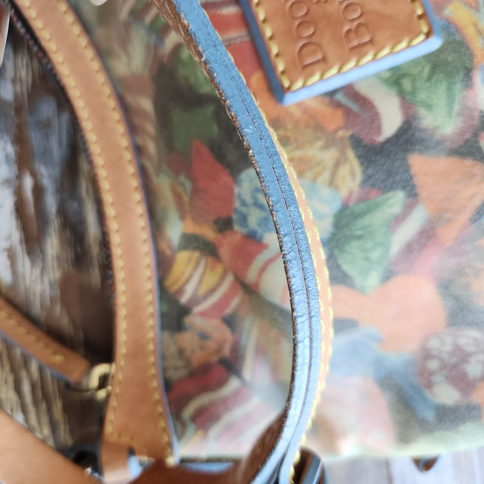 Dooney & Bourke Leather Multicolor Candy Printed Shoulder Bag - Thumbnail 12