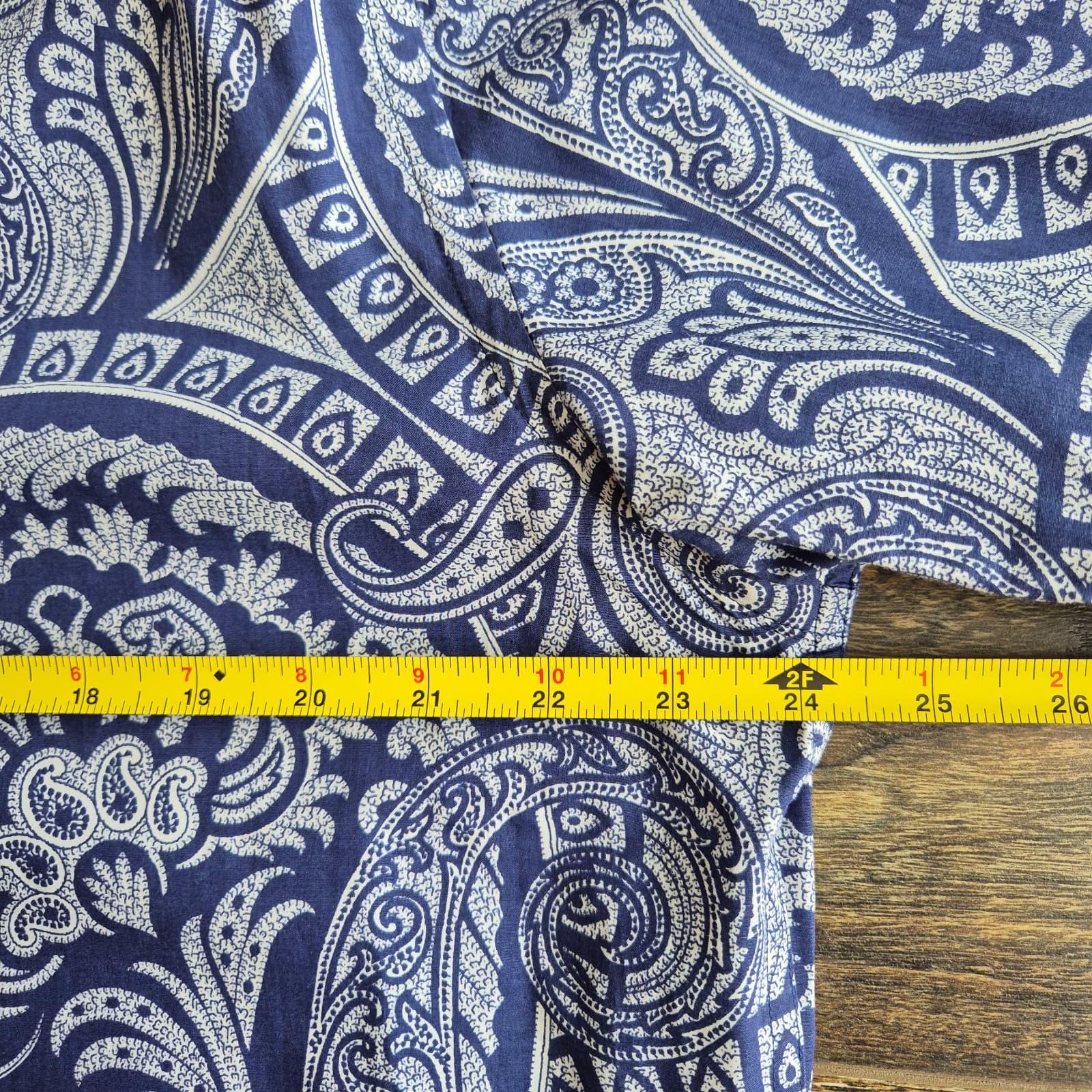 Robert Graham Men L Paisley Embroidered Button-Up Shirt Long Sleeve Cotton Blue - Thumbnail 14