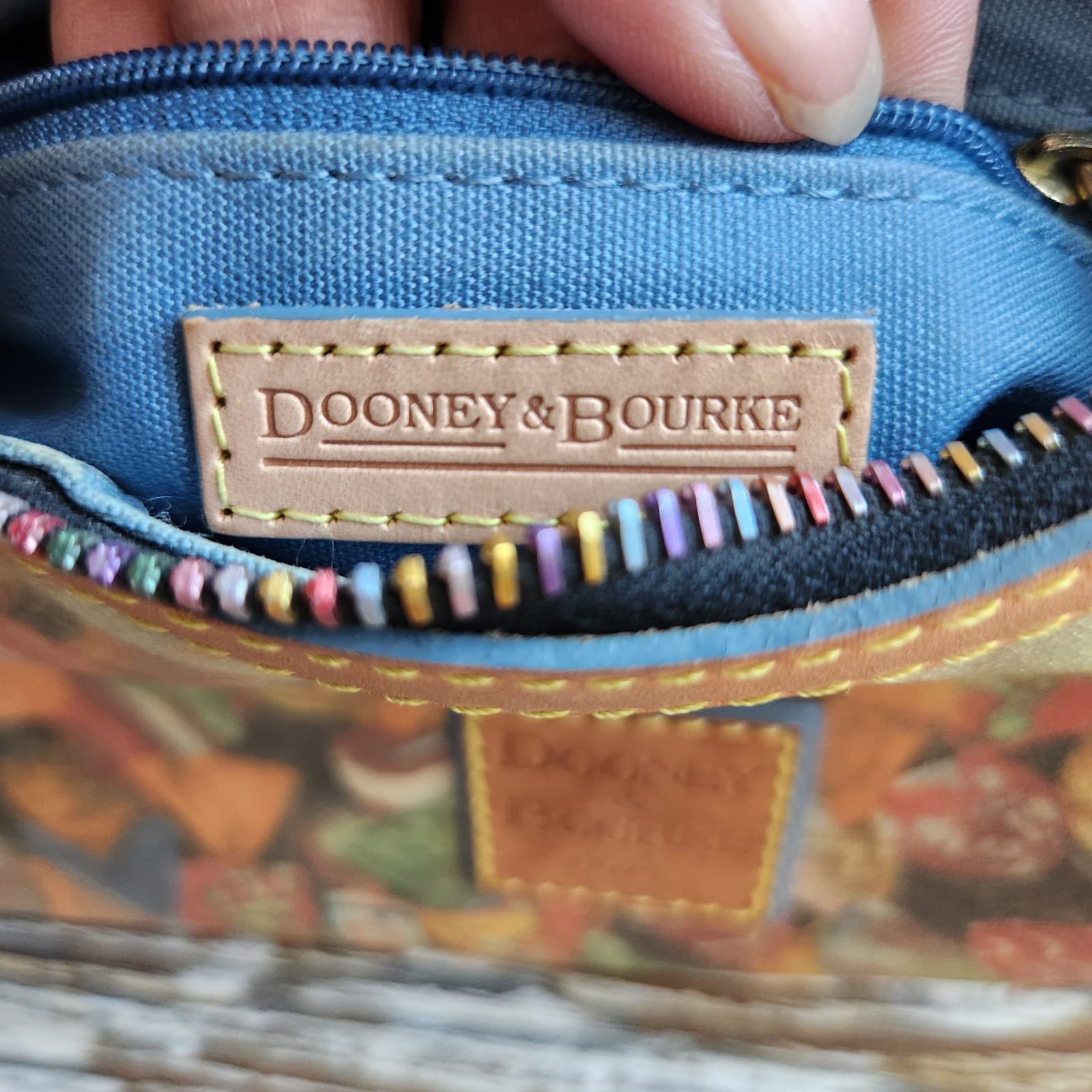 Dooney & Bourke Leather Multicolor Candy Printed Shoulder Bag - Thumbnail 19