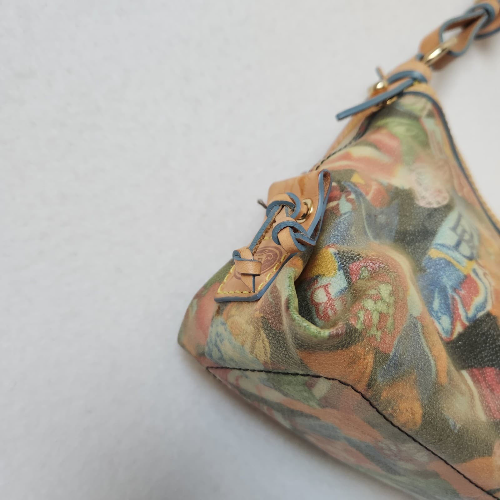 Dooney & Bourke Leather Multicolor Candy Printed Shoulder Bag - Thumbnail 9