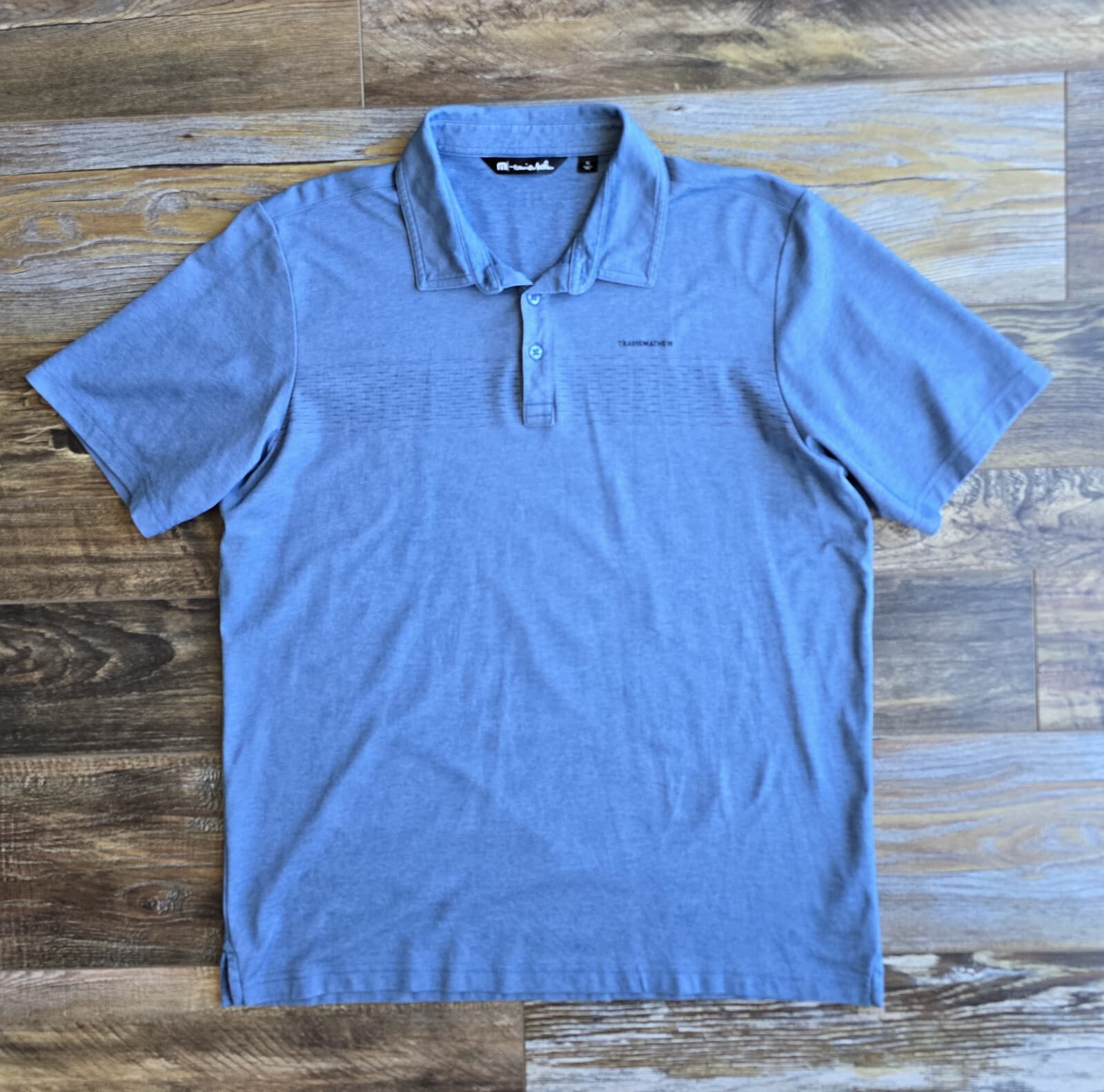 Travis Mathew Island Traveler Polo Shirt Short Sleeve Pima Cotton Blue Men's XL - Thumbnail 4