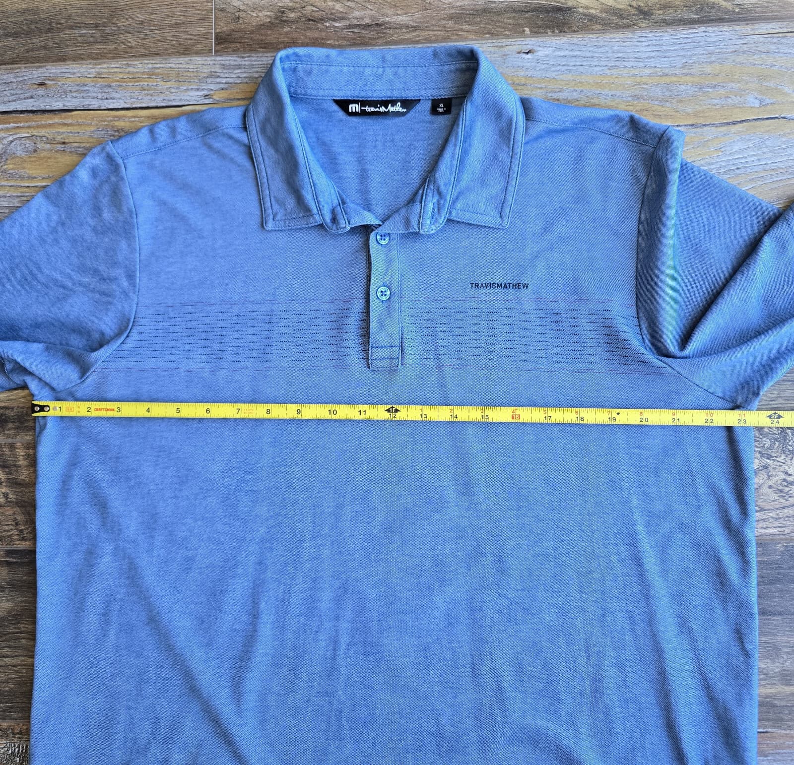 Travis Mathew Island Traveler Polo Shirt Short Sleeve Pima Cotton Blue Men's XL - Thumbnail 10