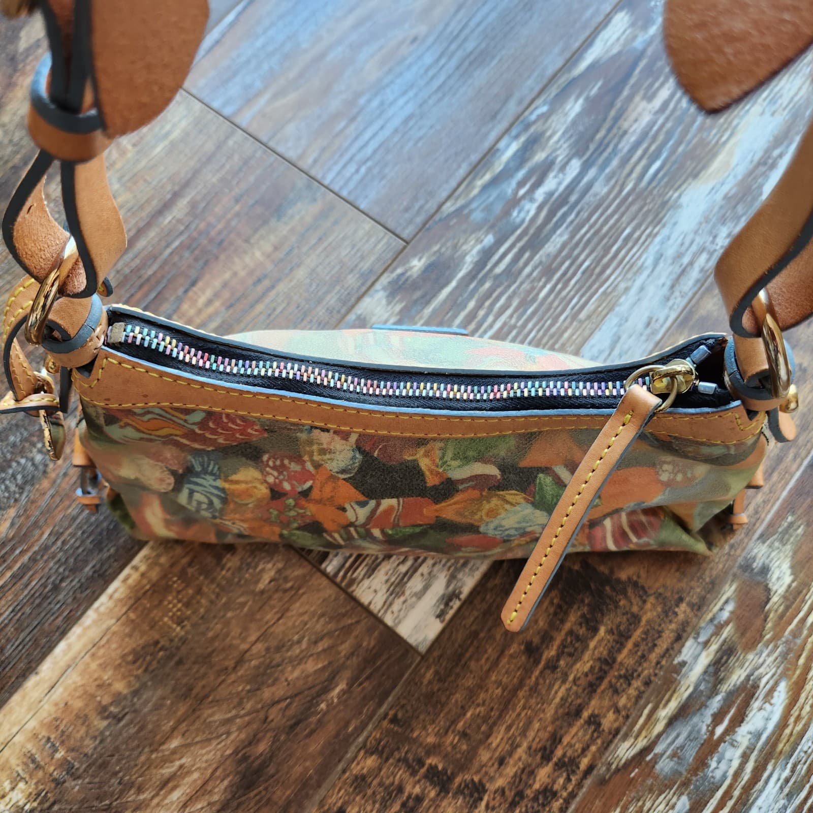 Dooney & Bourke Leather Multicolor Candy Printed Shoulder Bag - Thumbnail 13