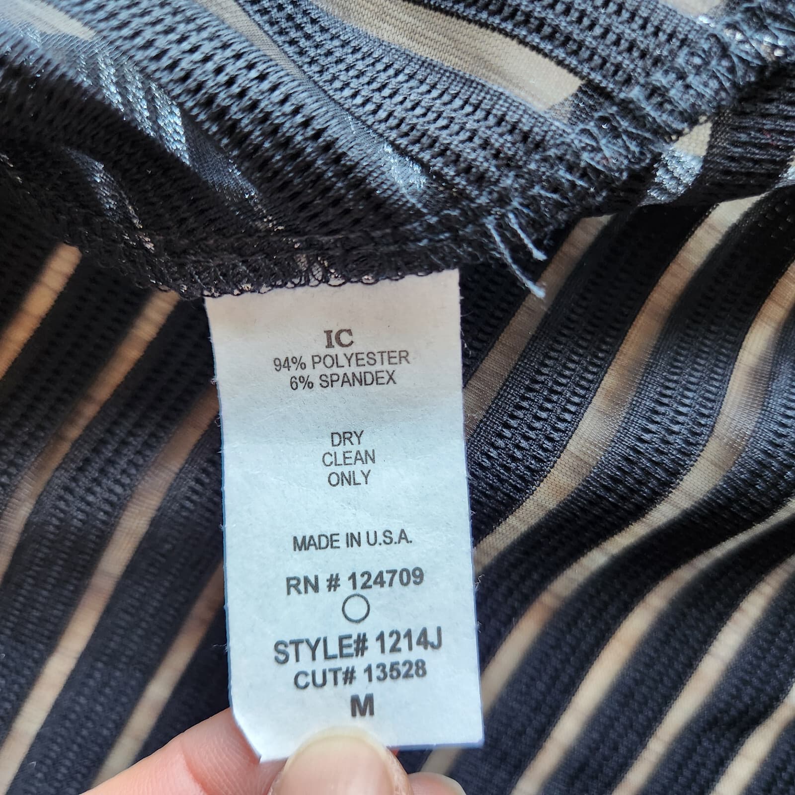 NWT IC by Connie K $128 Sheer Mesh Silver Striped Open Jacket Hi-Low Black Sz.M - Thumbnail 9