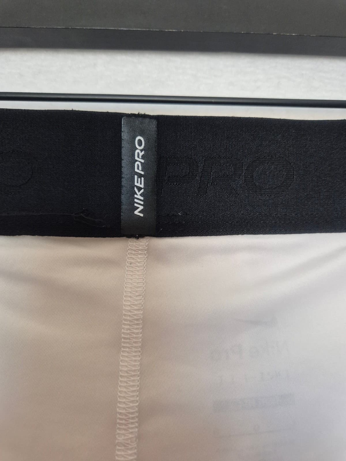 Nike Pro Dri Fit Compression 3/4 Training Tights Side Pocket White Men's L - Thumbnail 11