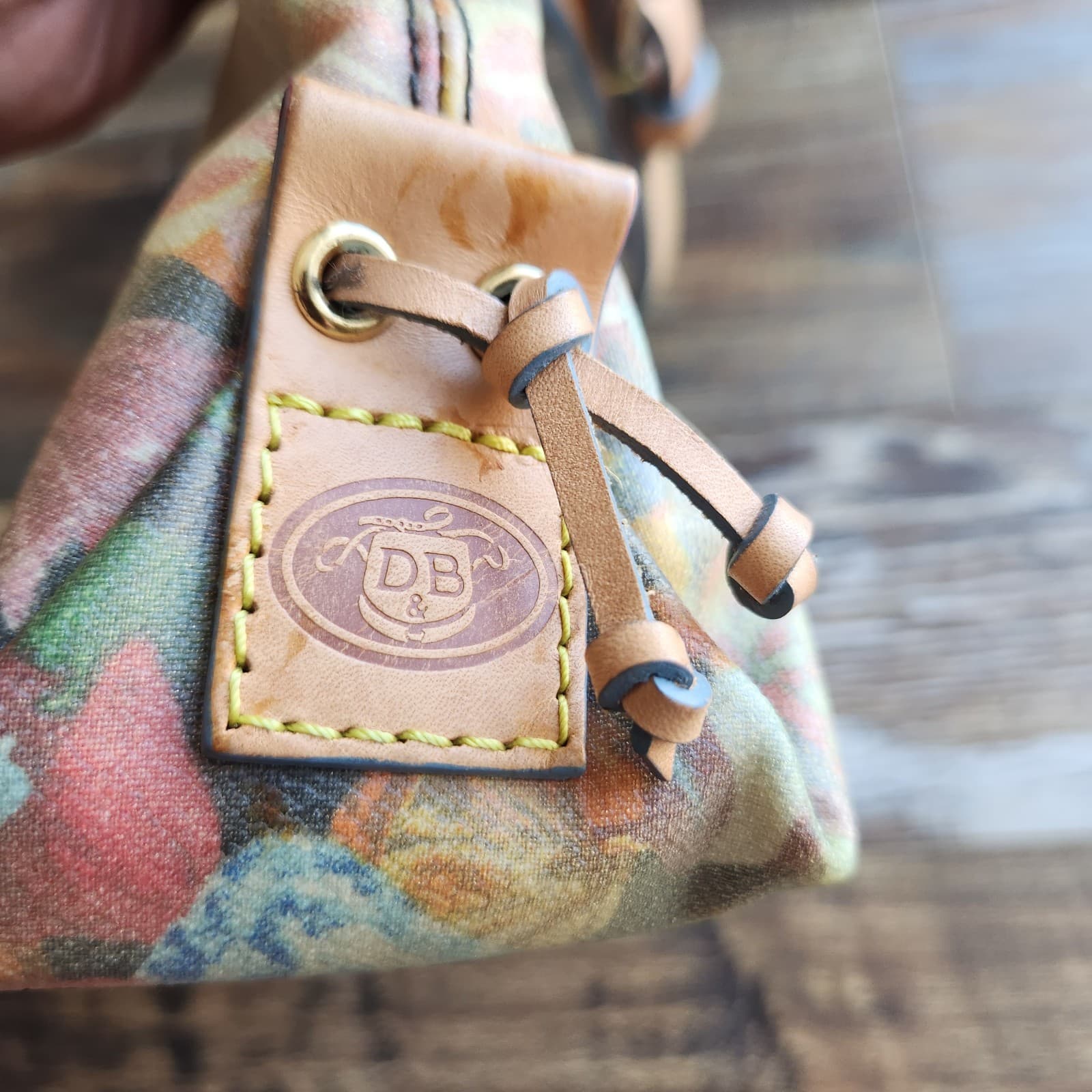 Dooney & Bourke Leather Multicolor Candy Printed Shoulder Bag - Thumbnail 21