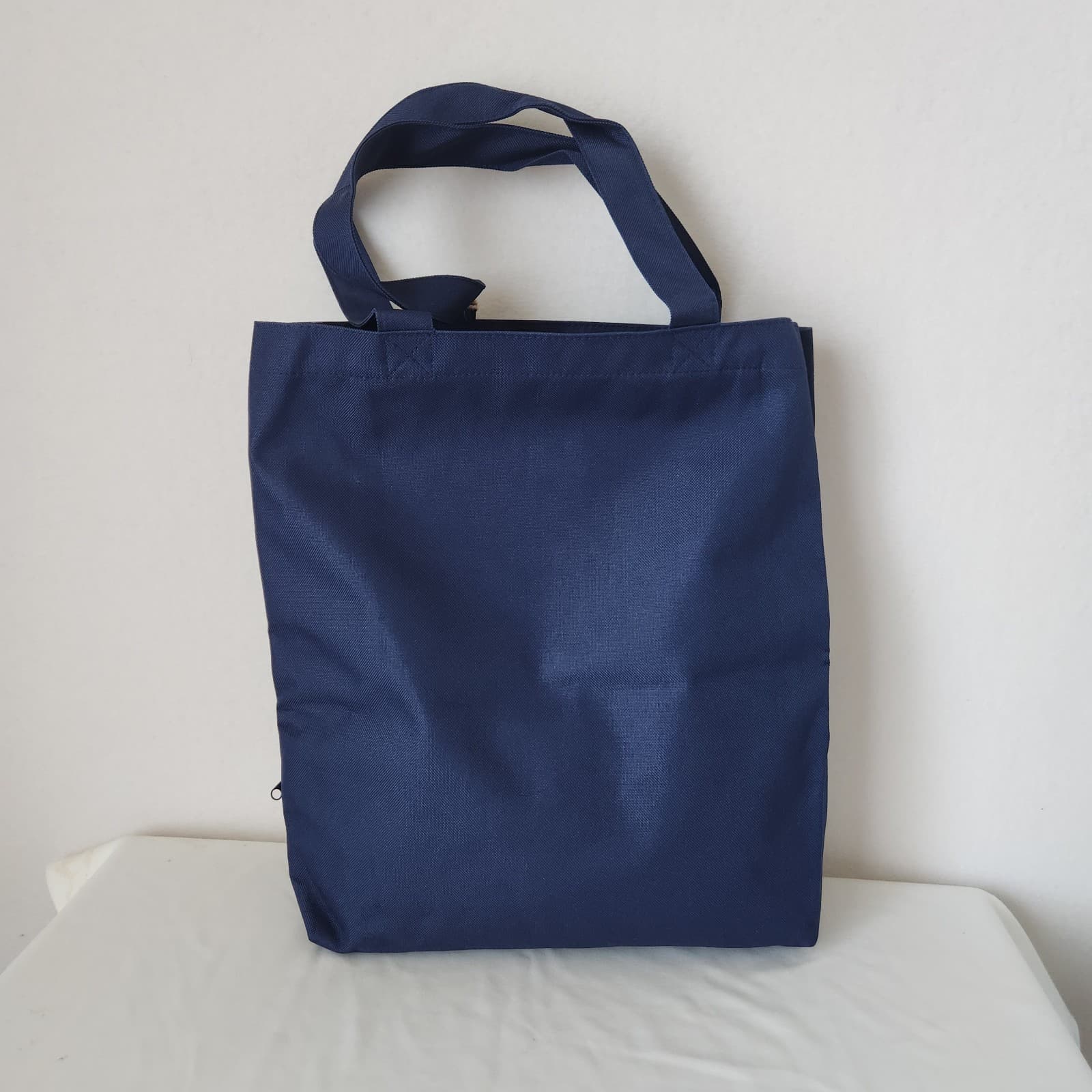 NWT Kingyo Sukui Pincponc Japanese Canvas Tote Shoulder Bag Side-Pocket Navy - Thumbnail 4