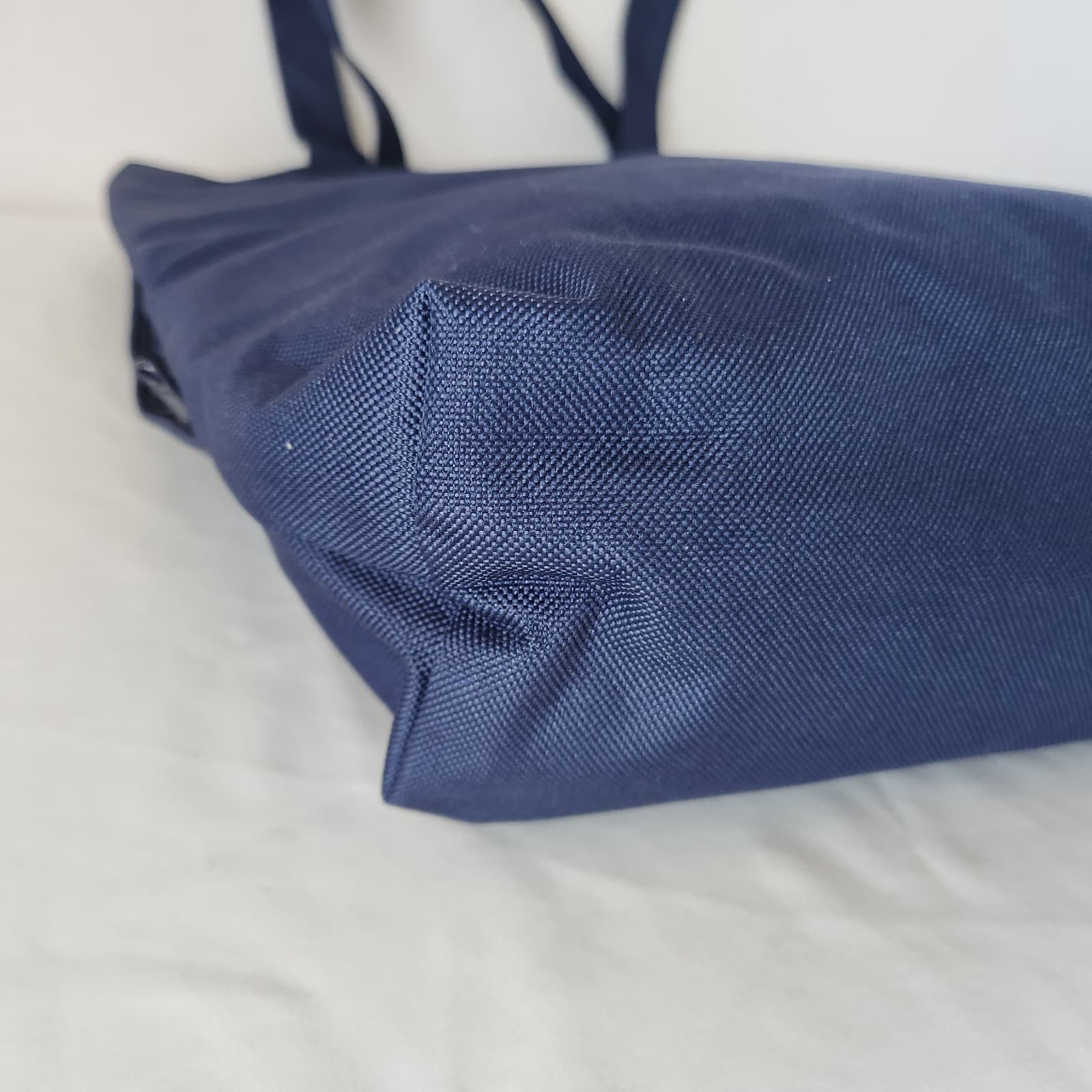 NWT Kingyo Sukui Pincponc Japanese Canvas Tote Shoulder Bag Side-Pocket Navy - Thumbnail 7