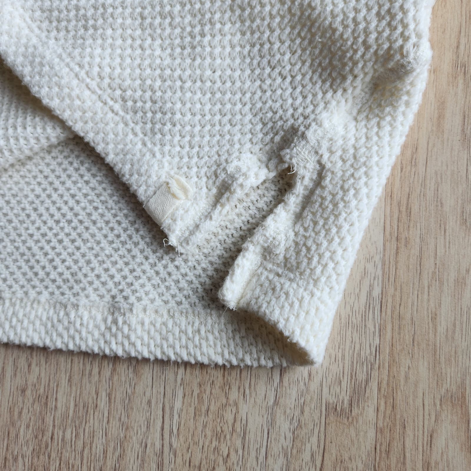 We The Free Shes A Keeper Tunic Sweater Long Sleeve Waffle Knit Ivory Women's M - Thumbnail 10