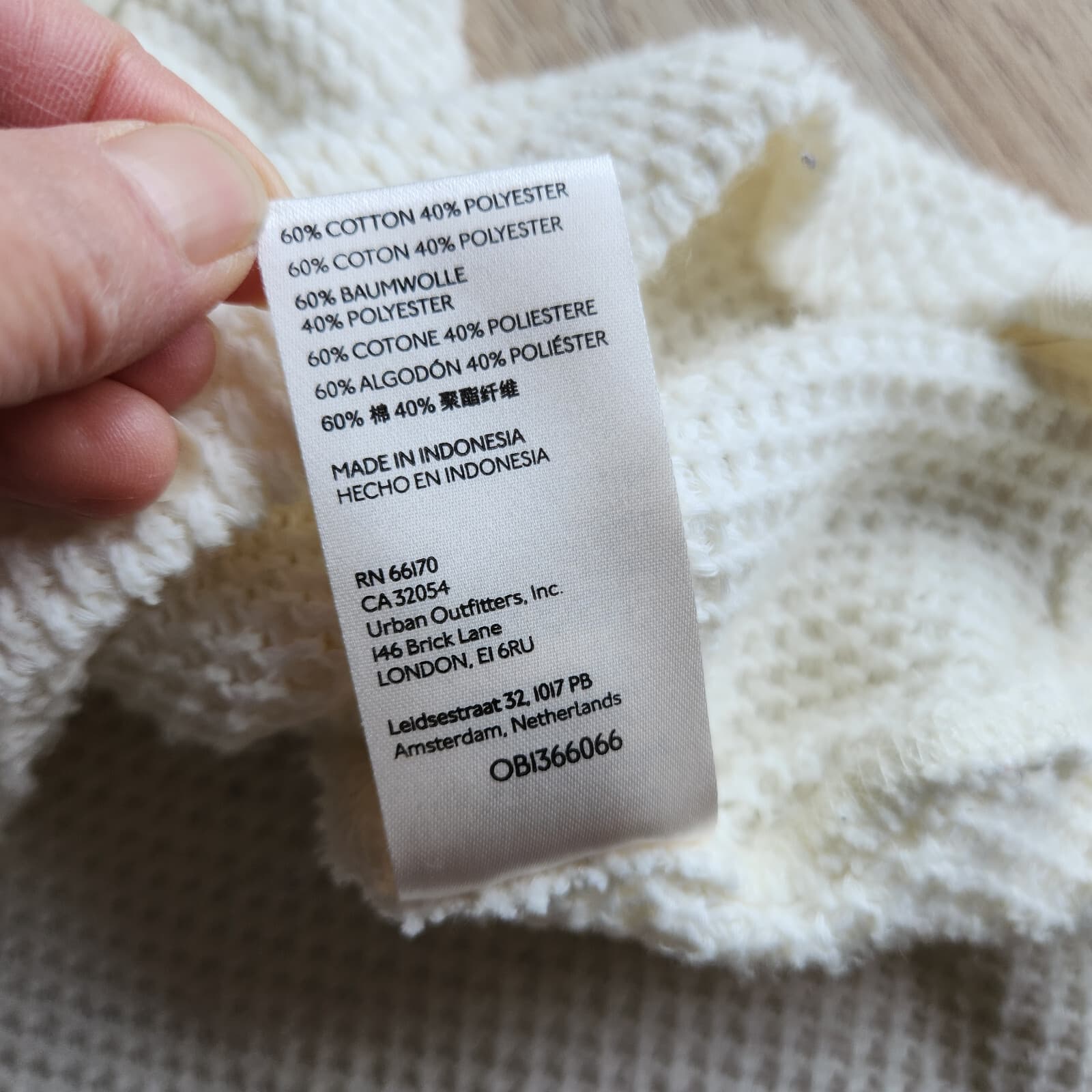 We The Free Shes A Keeper Tunic Sweater Long Sleeve Waffle Knit Ivory Women's M - Thumbnail 13