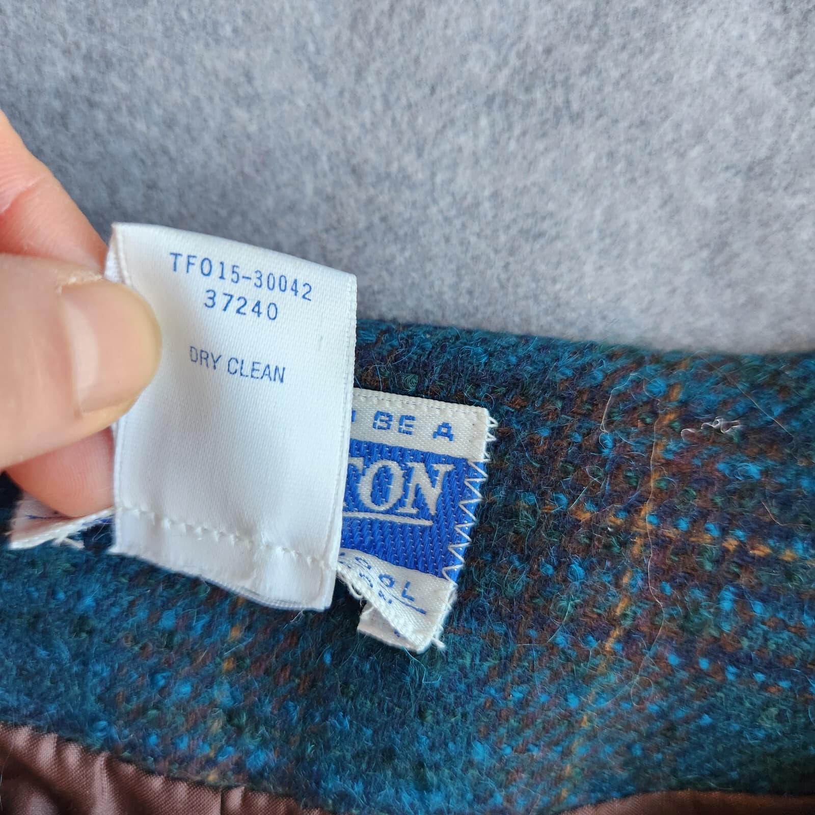 Vintage'90s Pendleton USA Wool Atomic Fleck Jacket Button Blue Green Plaid Sz.14 - Thumbnail 8