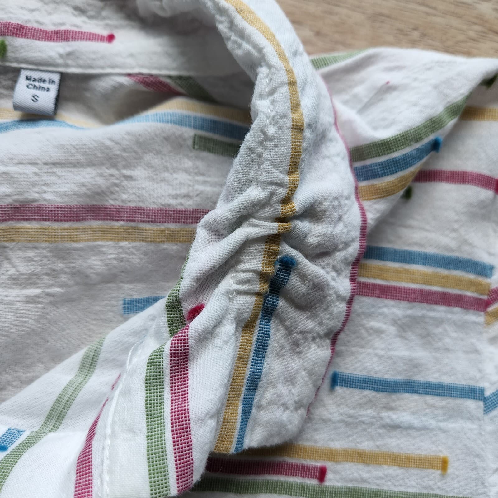 Habitat Stripe Top Button-Down Pocket Short Sleeve Stretch Multicolor Women S - Thumbnail 8