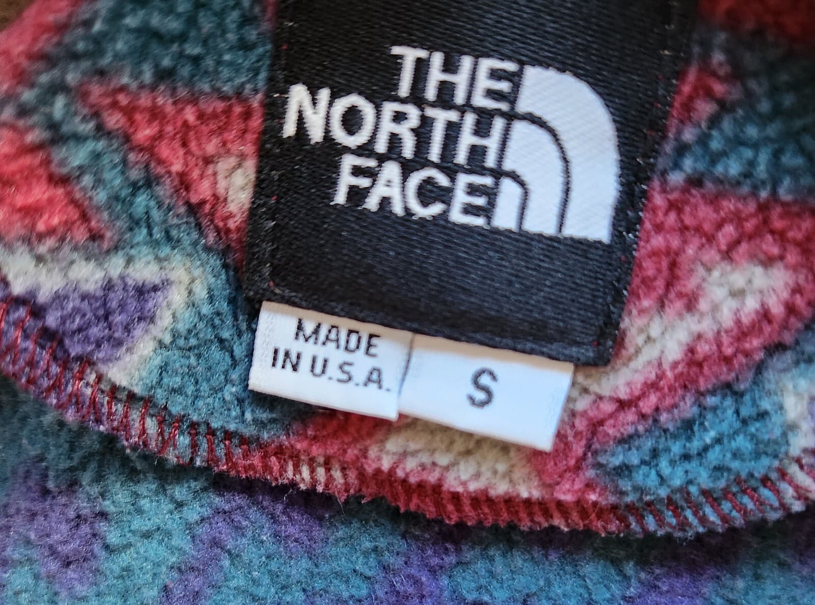 Vintage The North Face Southwest Aztec Fleece Vest Zip-Up Women's S Made in USA - Thumbnail 7
