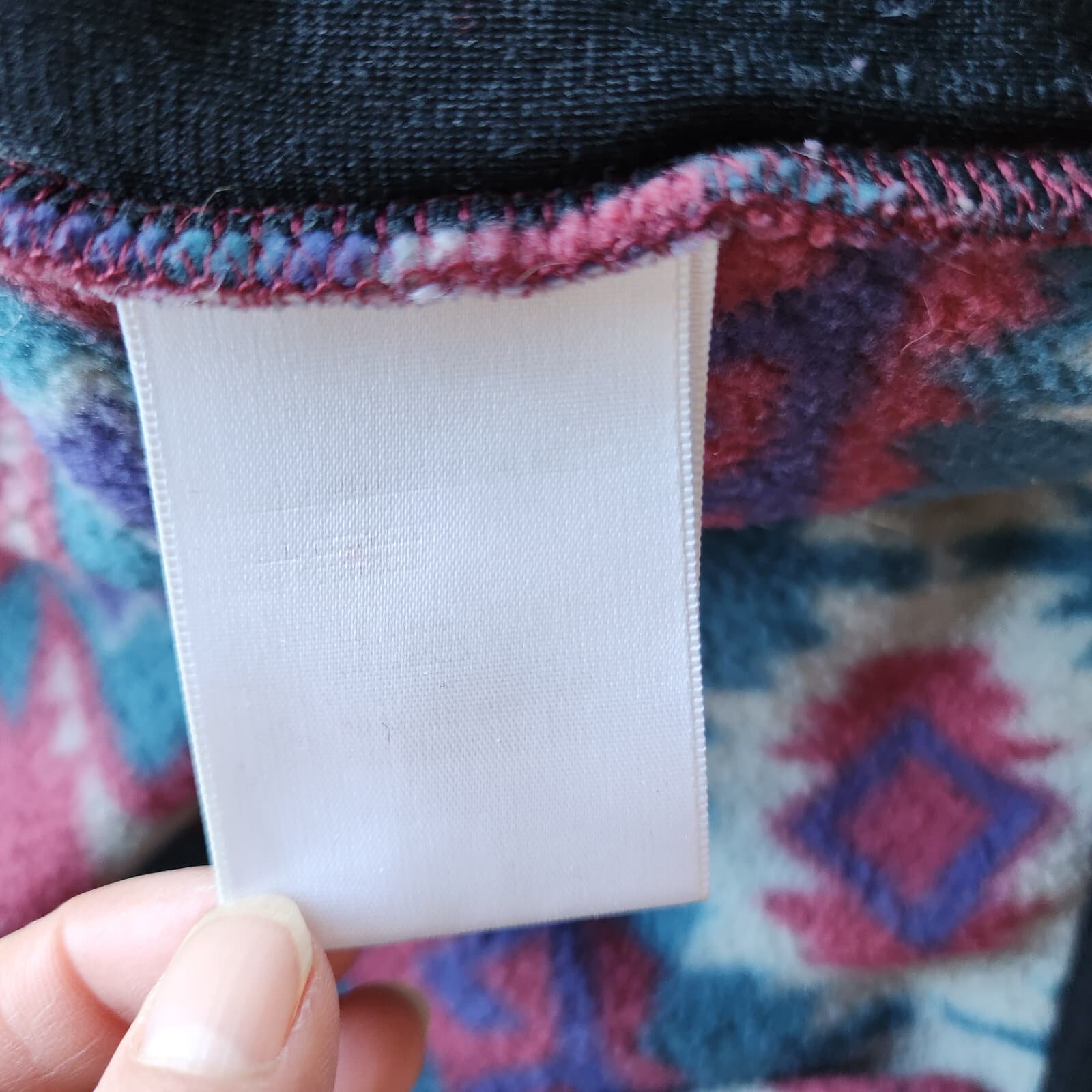 Vintage The North Face Southwest Aztec Fleece Vest Zip-Up Women's S Made in USA - Thumbnail 8