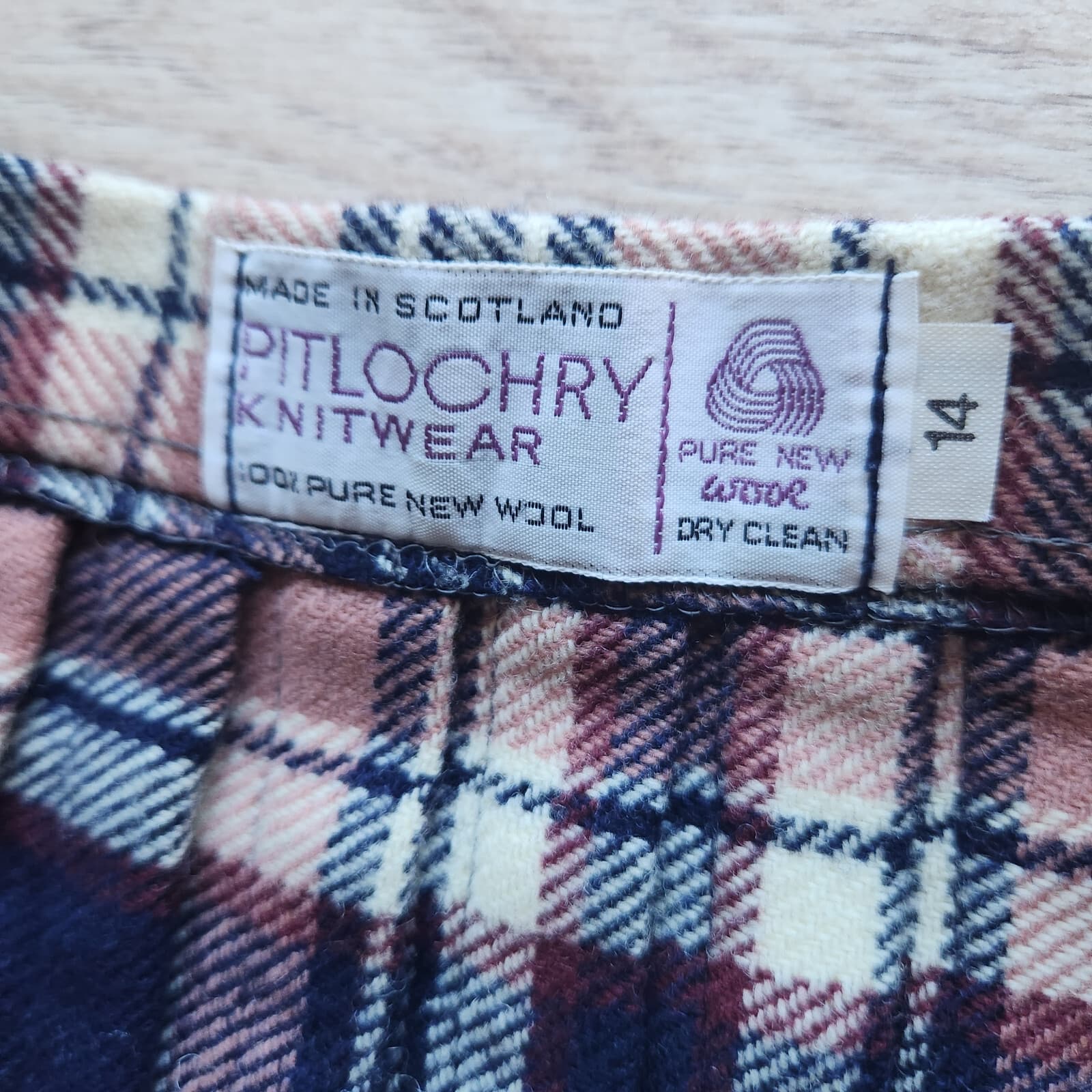 Vintage Pitlochry Knitwear Scotland 100% Wool Wrap Skirt Plaid Multicolor Sz.14 - Thumbnail 11