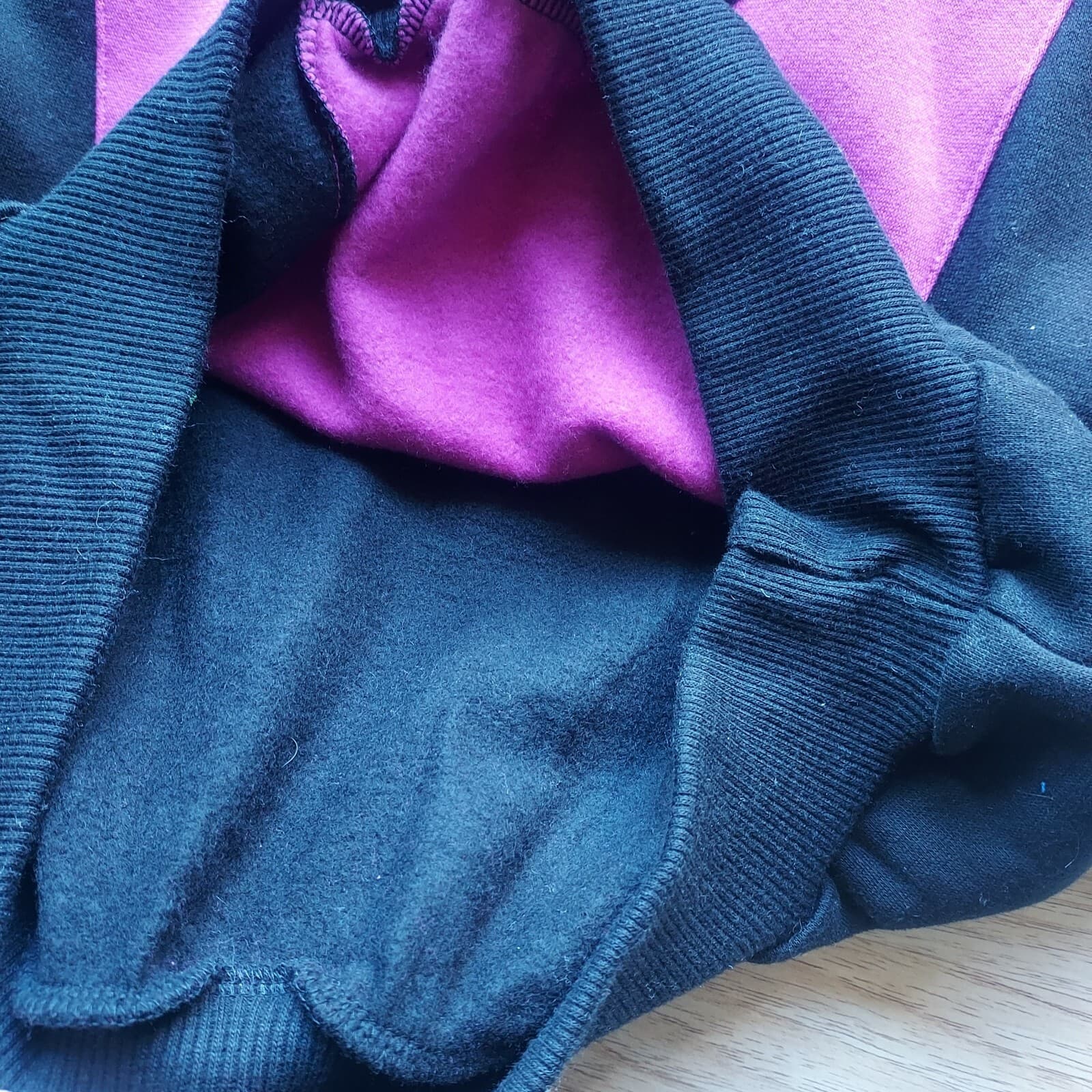 VTG Marcy'n Me Patrick Lee Fleece Lined Sweatshirt Floral Black Purple Chest 46" - Thumbnail 6
