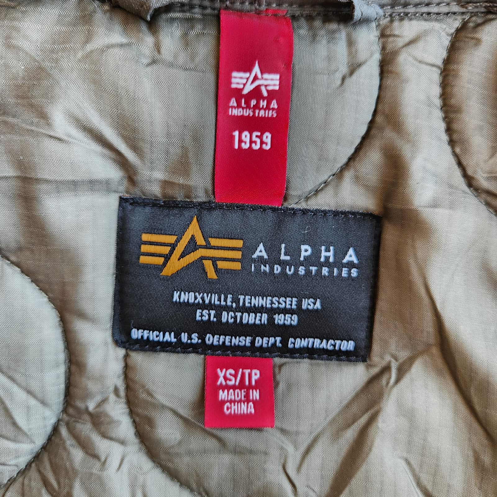 Alpha Industries J-4 Impact Fishtail Parka Jacket Faux Fur Hood Green Women's XS - Thumbnail 10