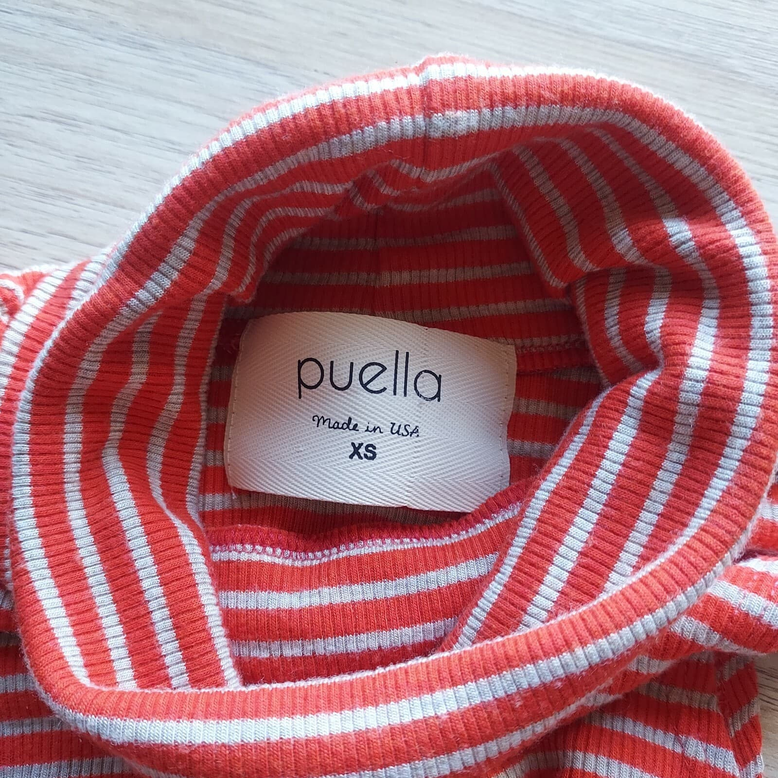 Puella Anthropologie Turtleneck Swing Tunic Tank Top Sleeveless Orange Stripe XS - Thumbnail 10