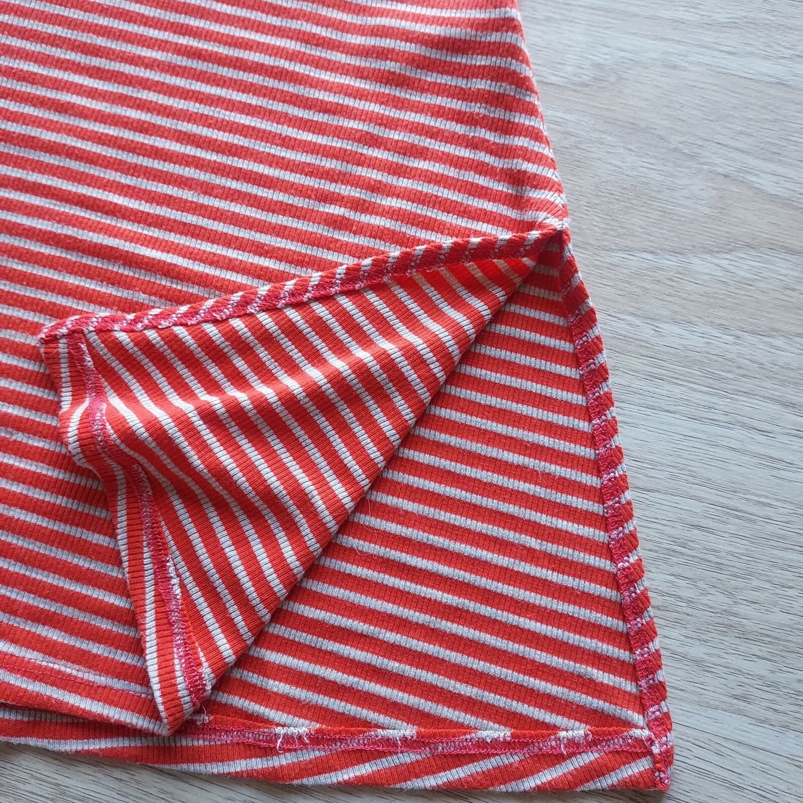 Puella Anthropologie Turtleneck Swing Tunic Tank Top Sleeveless Orange Stripe XS - Thumbnail 7