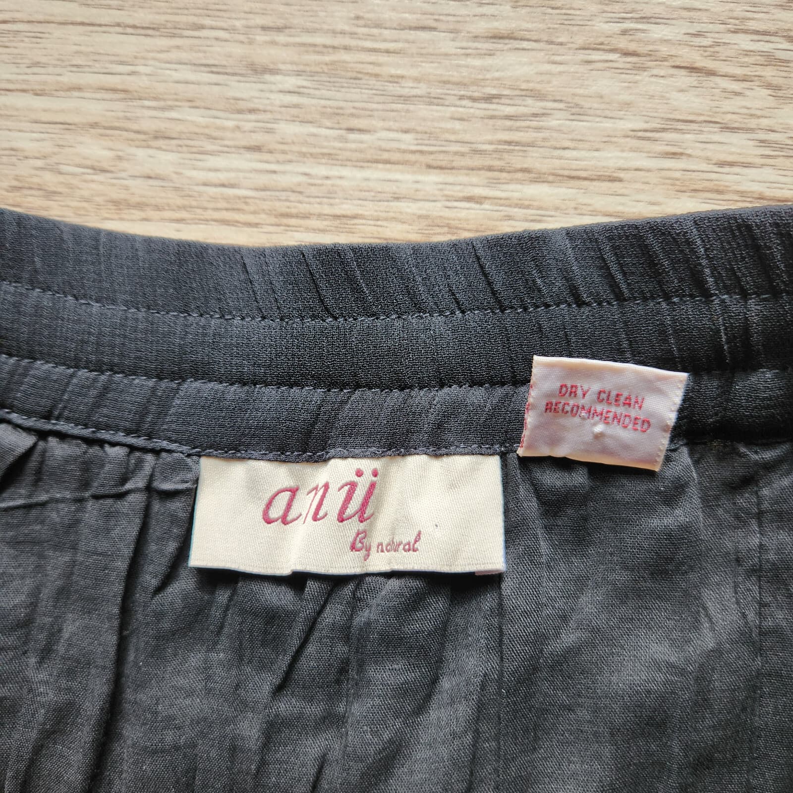 ANU by Natural Floral Tiered Crinkle Boho Maxi Skirt Elastic Waist Black Sz.M - Thumbnail 9