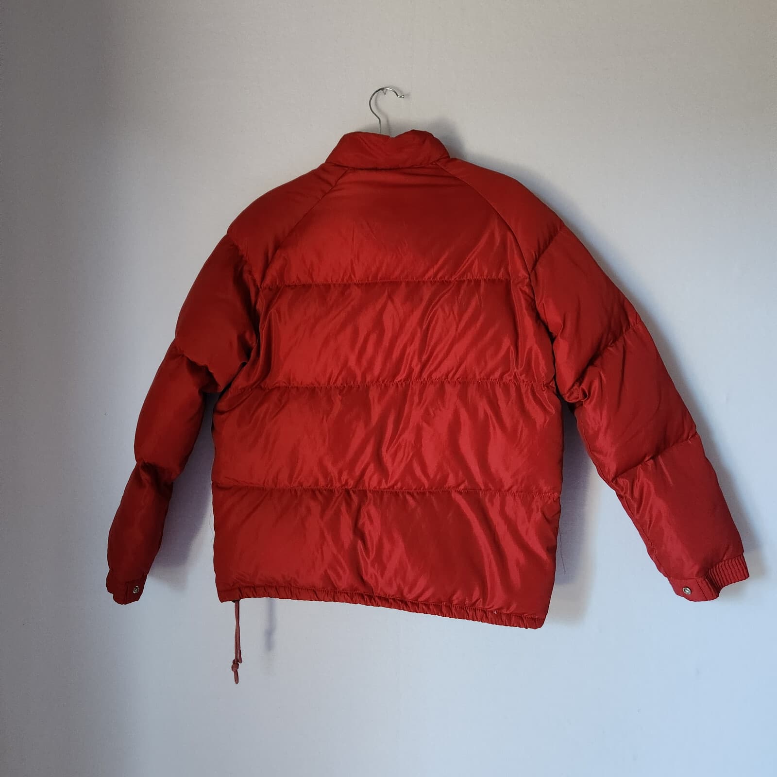 Vintage Camel Goose Down Feathers Puffer Jacket Men Medium Zip/Snap Pocket Red - Thumbnail 3