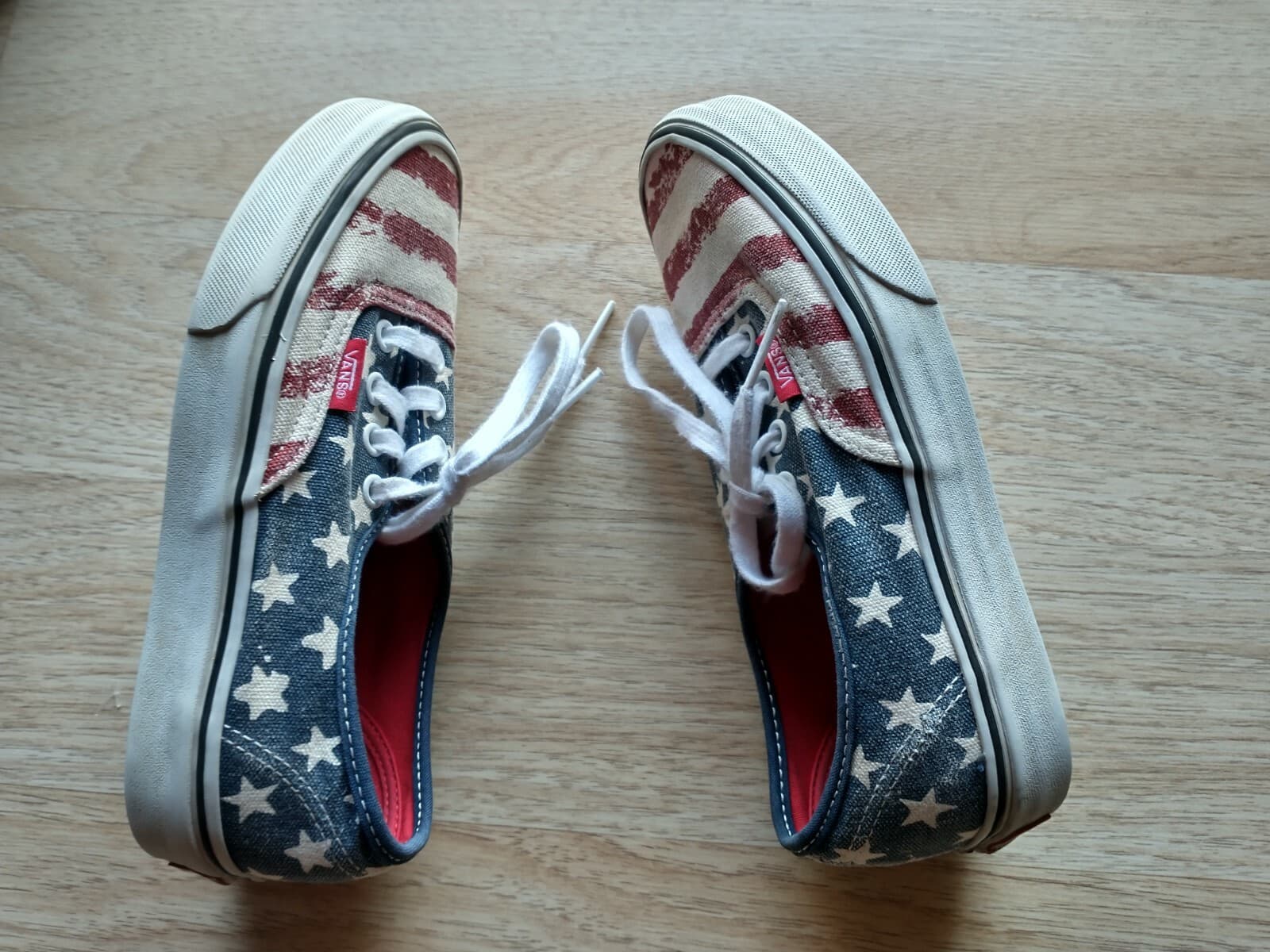 Vans Authentic Americana US Flag Unisex Canvas Shoes Sneakers Lace Sz.US M4 W5.5 - Thumbnail 5