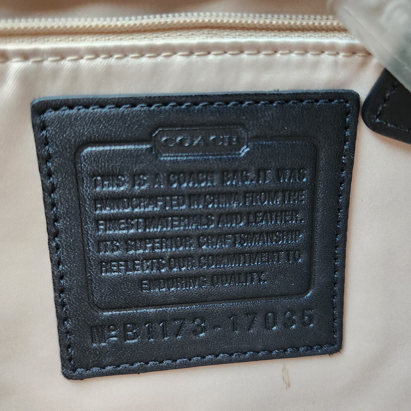 Coach Audrey Op Art Lurex Pique Leigh Logo Slim Large Tote Black Beige #17035 - Thumbnail 13