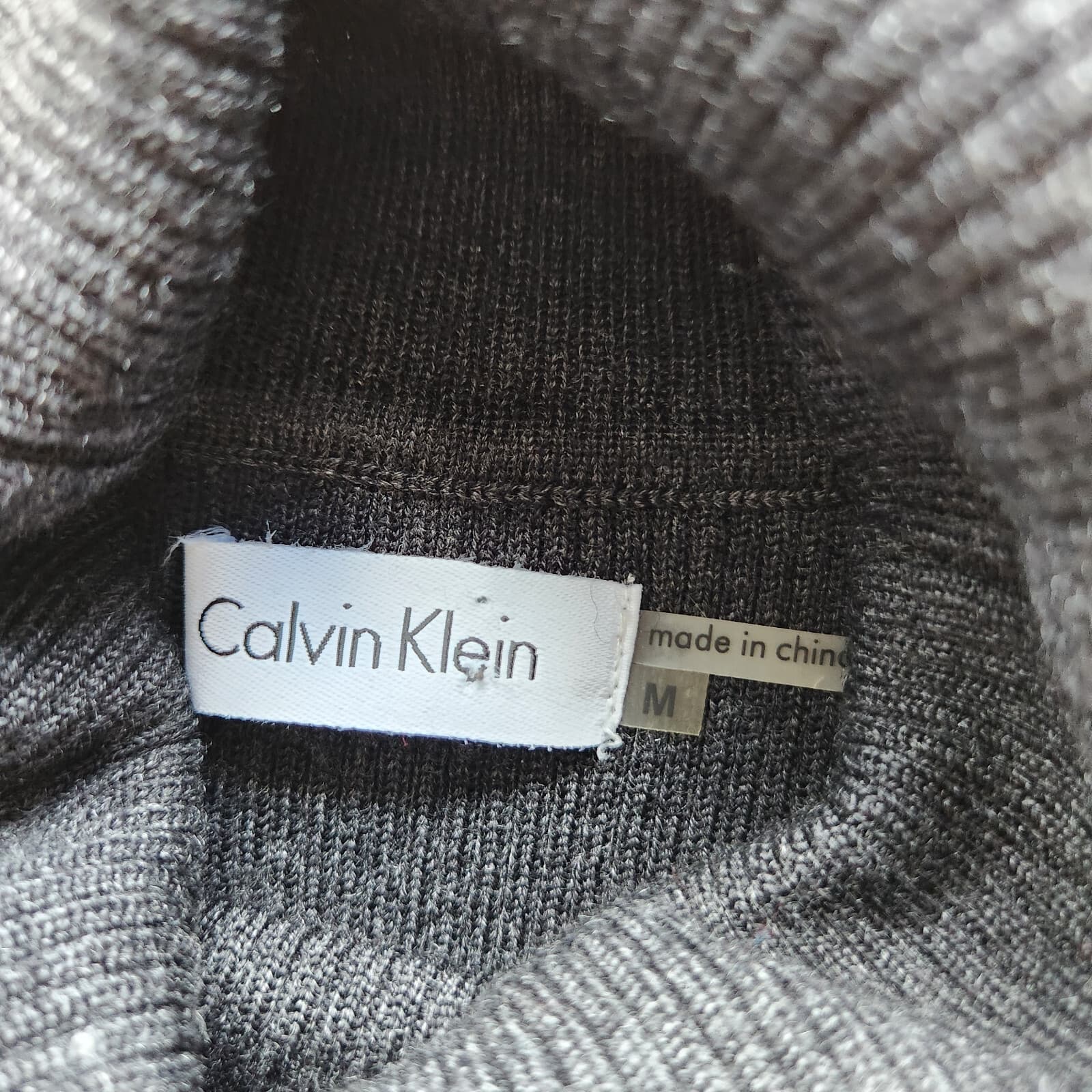Calvin Klein Wool Blend Ruched Bodycon Dress Sleeveless Turtle Neck Black Sz.M - Thumbnail 8