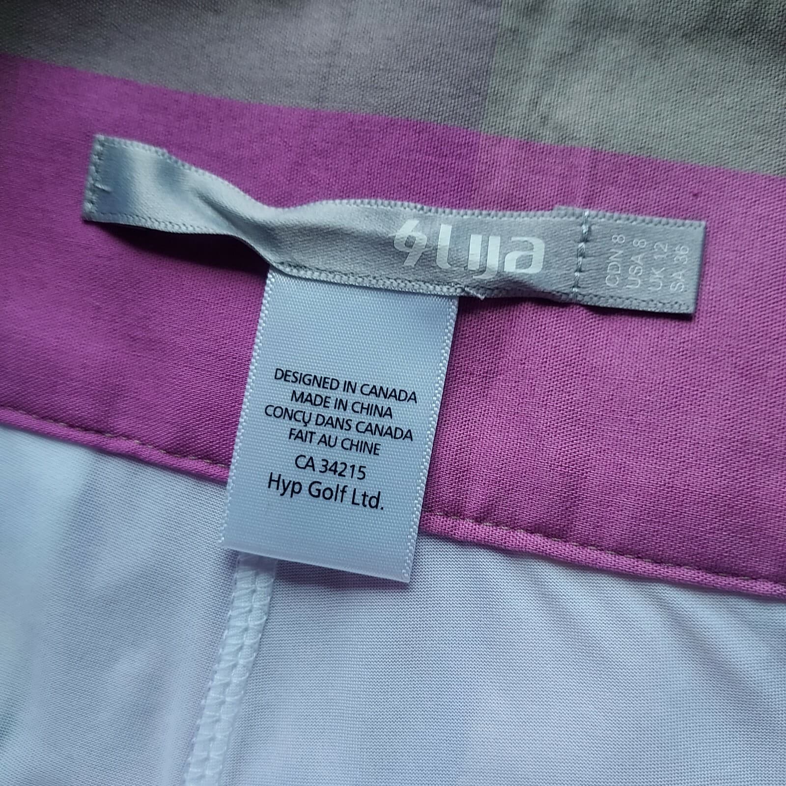 NWT Lija Cubism Plaid Activewear Golf Skort Zip Multicolor Women Sz.8 $125 - Thumbnail 4