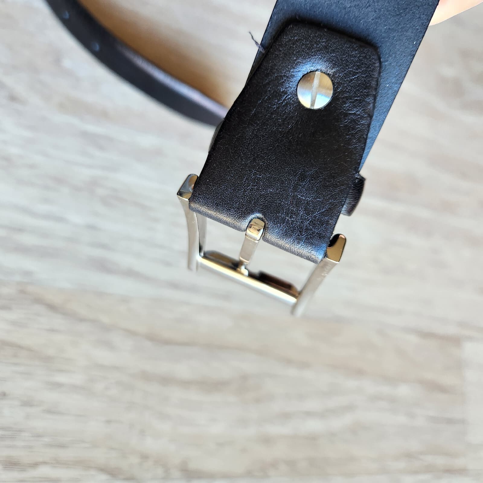 V.arco Valentino Handmade in Italy Genuine Leather 3.5cm. Belt Black Men's 42 - Thumbnail 7