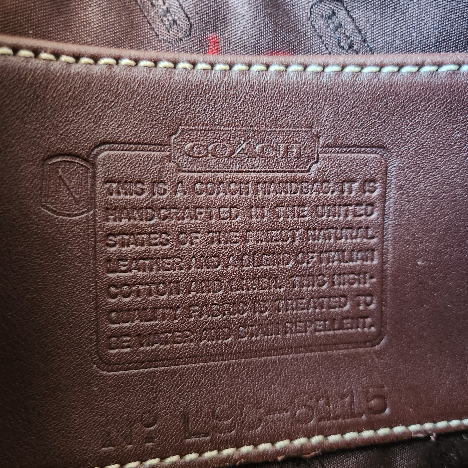 Vintage Coach Italian Cotton Linen Leather Mini Pochette Wristlet Bag Mad in USA - Thumbnail 11