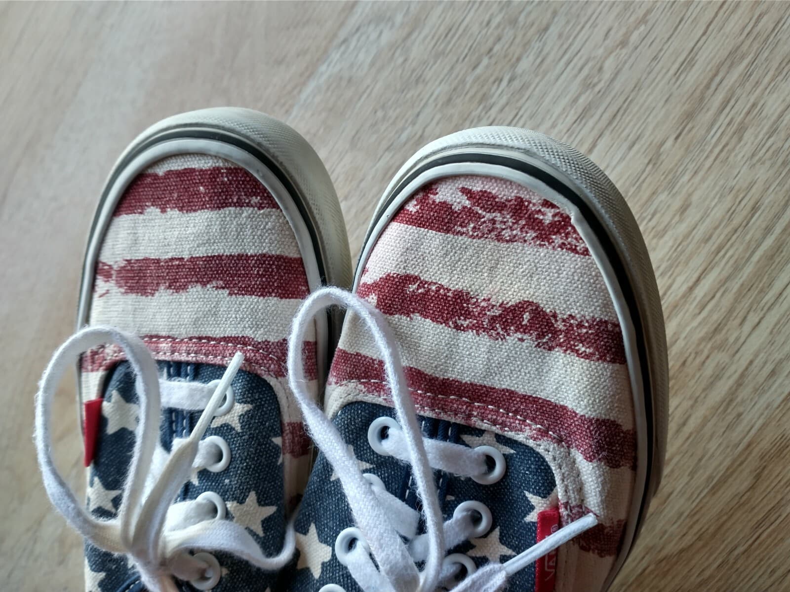 Vans Authentic Americana US Flag Unisex Canvas Shoes Sneakers Lace Sz.US M4 W5.5 - Thumbnail 6