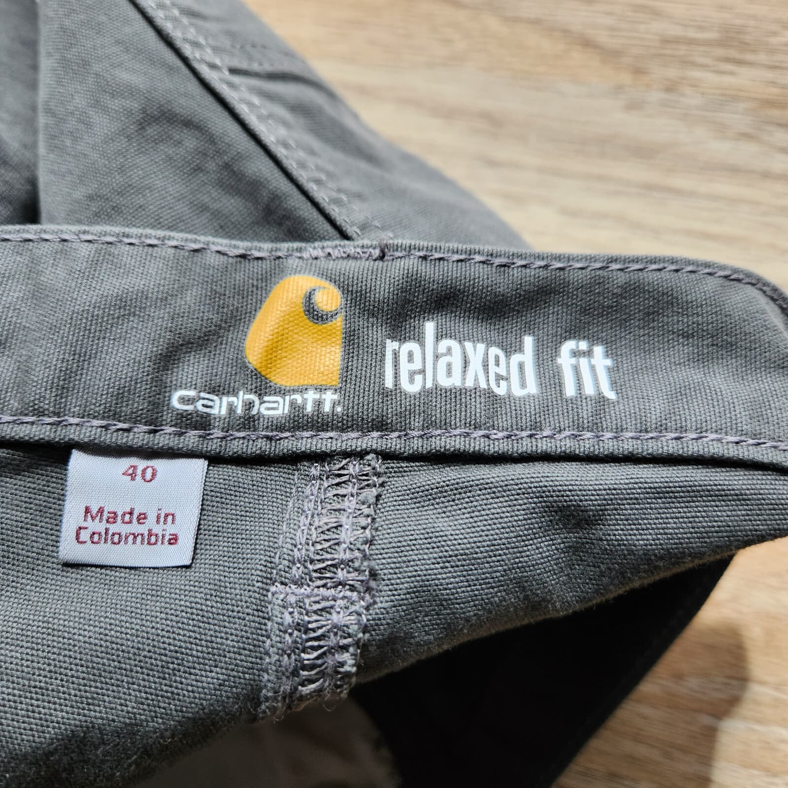 Carhartt Relaxed Fit Ripstop Work Utility Shorts Zip Duck Canvas Grey Men's 40 - Thumbnail 5
