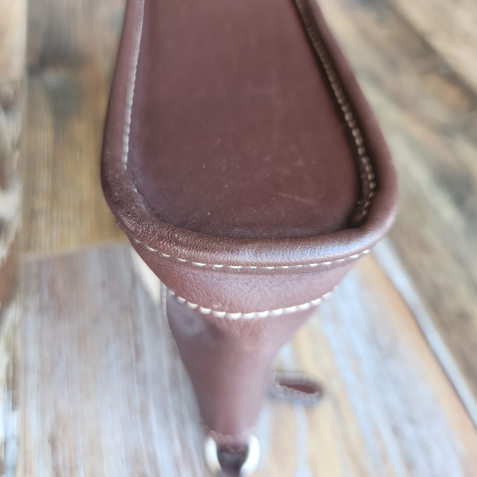 Vintage Coach Italian Cotton Linen Leather Mini Pochette Wristlet Bag Mad in USA - Thumbnail 7
