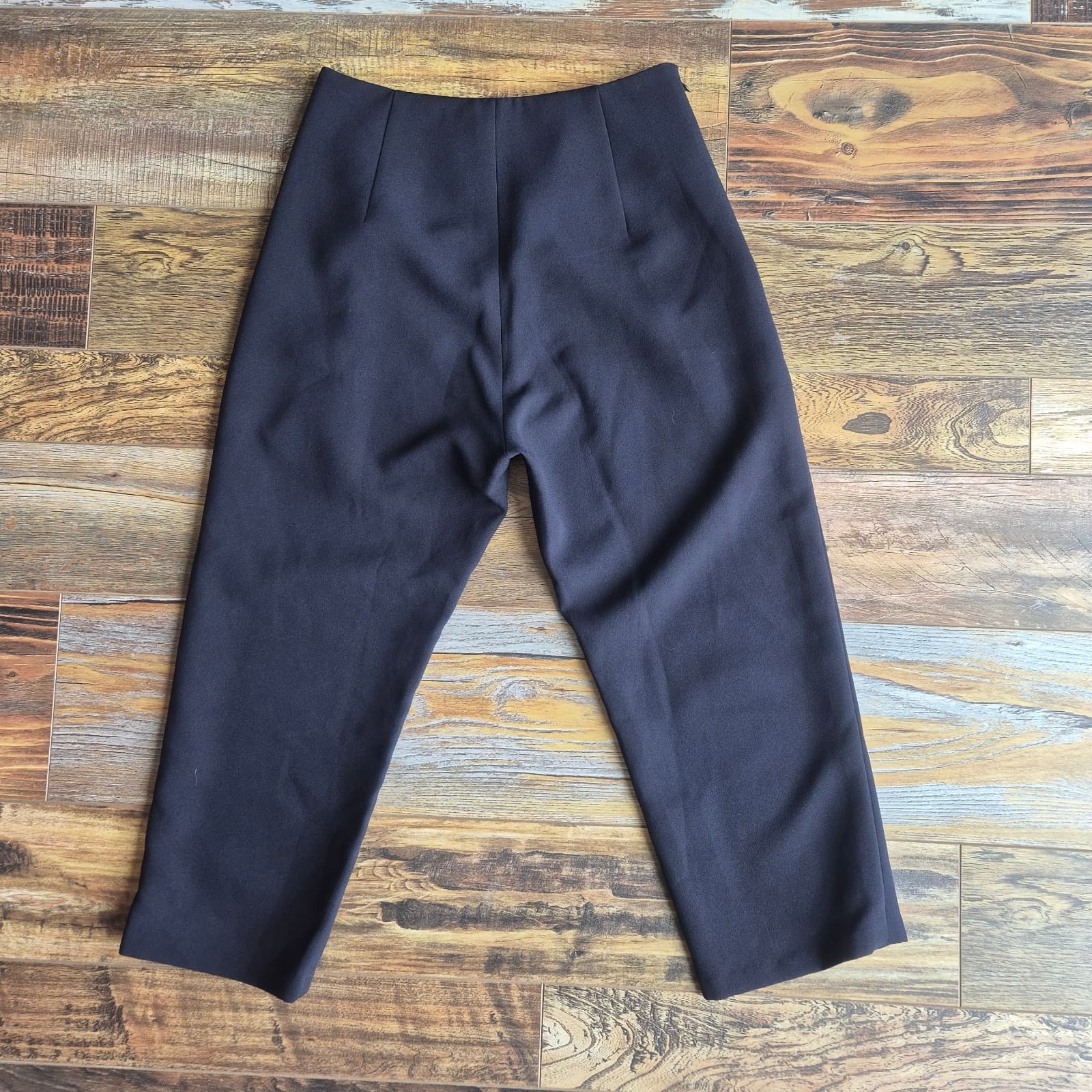 Kaarem Sua Tapered Trouser High Waist Relaxed Fit Cropped Pocket Zip Black Sz.XS - Thumbnail 10