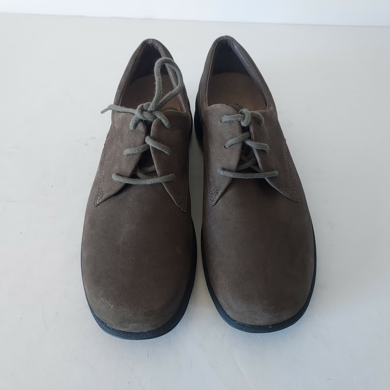 NWoB Merrell Topo Pure Leather Shoes Air Cushion Lace-Up Dark Taupe Women US8.5 - Thumbnail 2