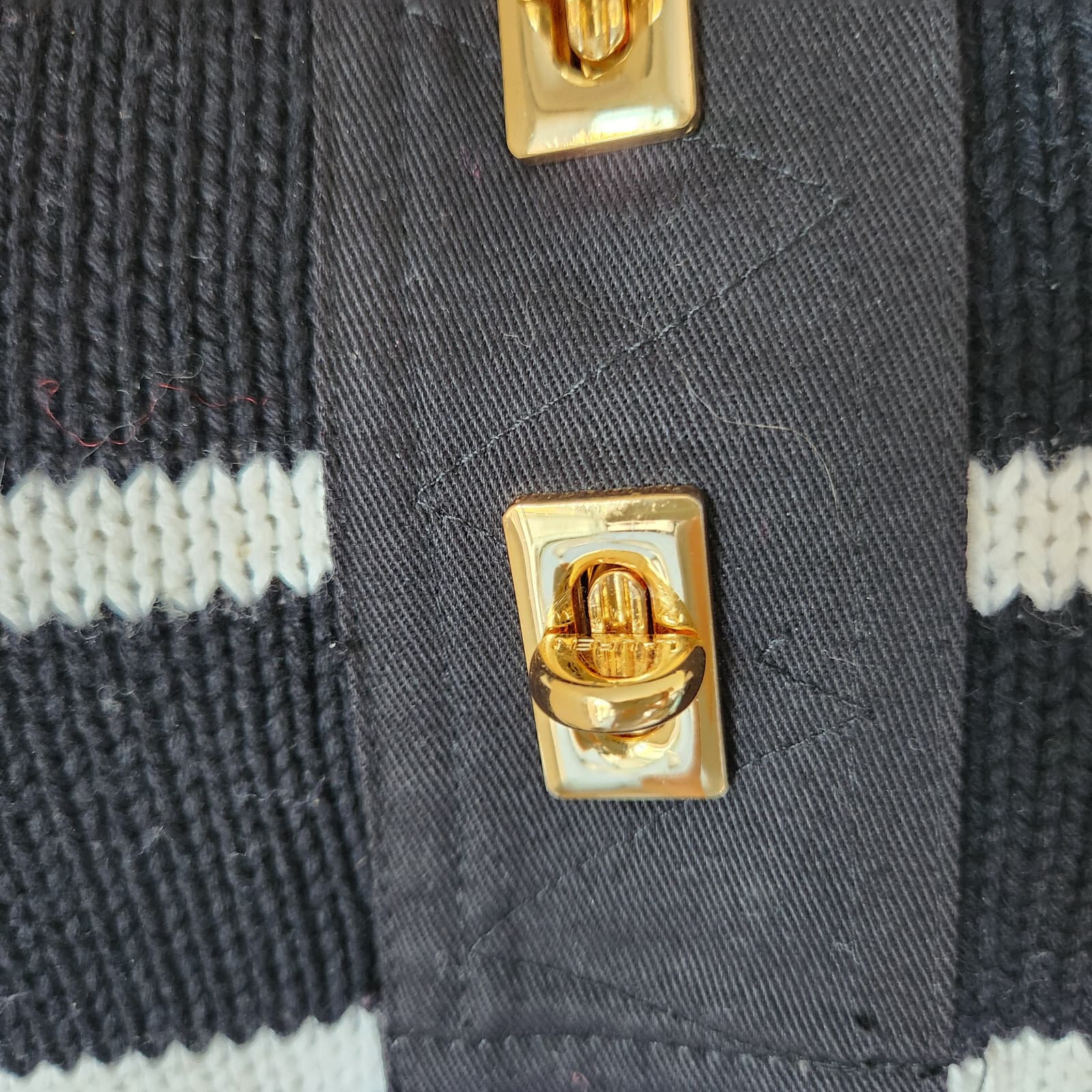 Lauren Ralph Lauren Gold Turn-Lock Pullover Sweater Multicolor Stripe Cotton M - Thumbnail 5